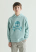 SUDADERA CON CAPUCHA CALAVERA ESTAMPADA