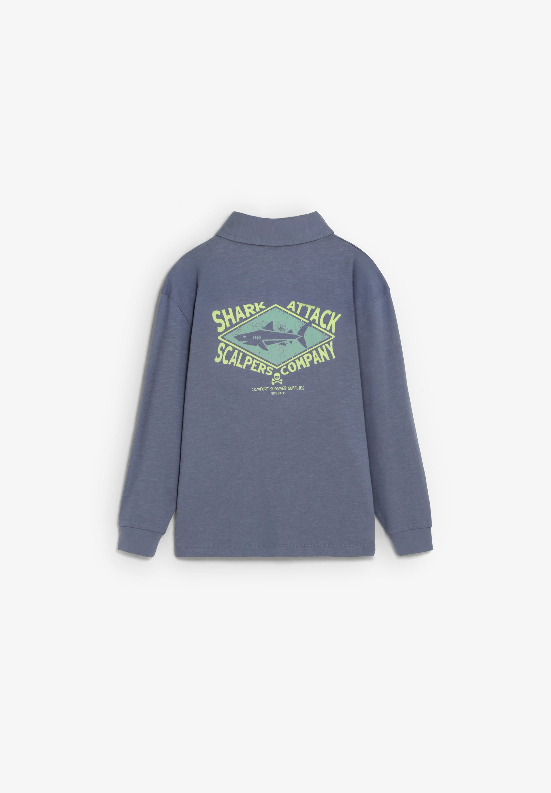 POLO MANGA LARGA ESTAMPADO A CONTRASTE