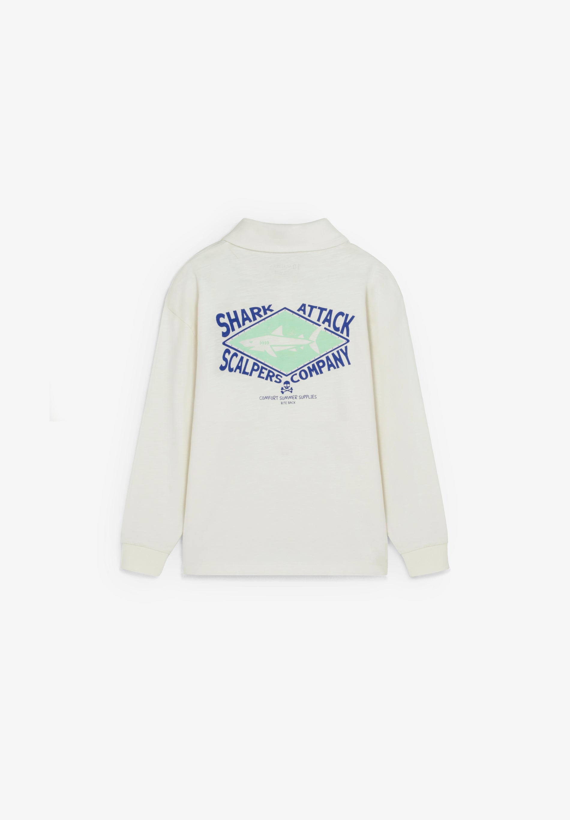 POLO MANGA LARGA ESTAMPADO A CONTRASTE