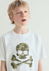 CAMISETA CALAVERA ESTAMPADO TROPICAL