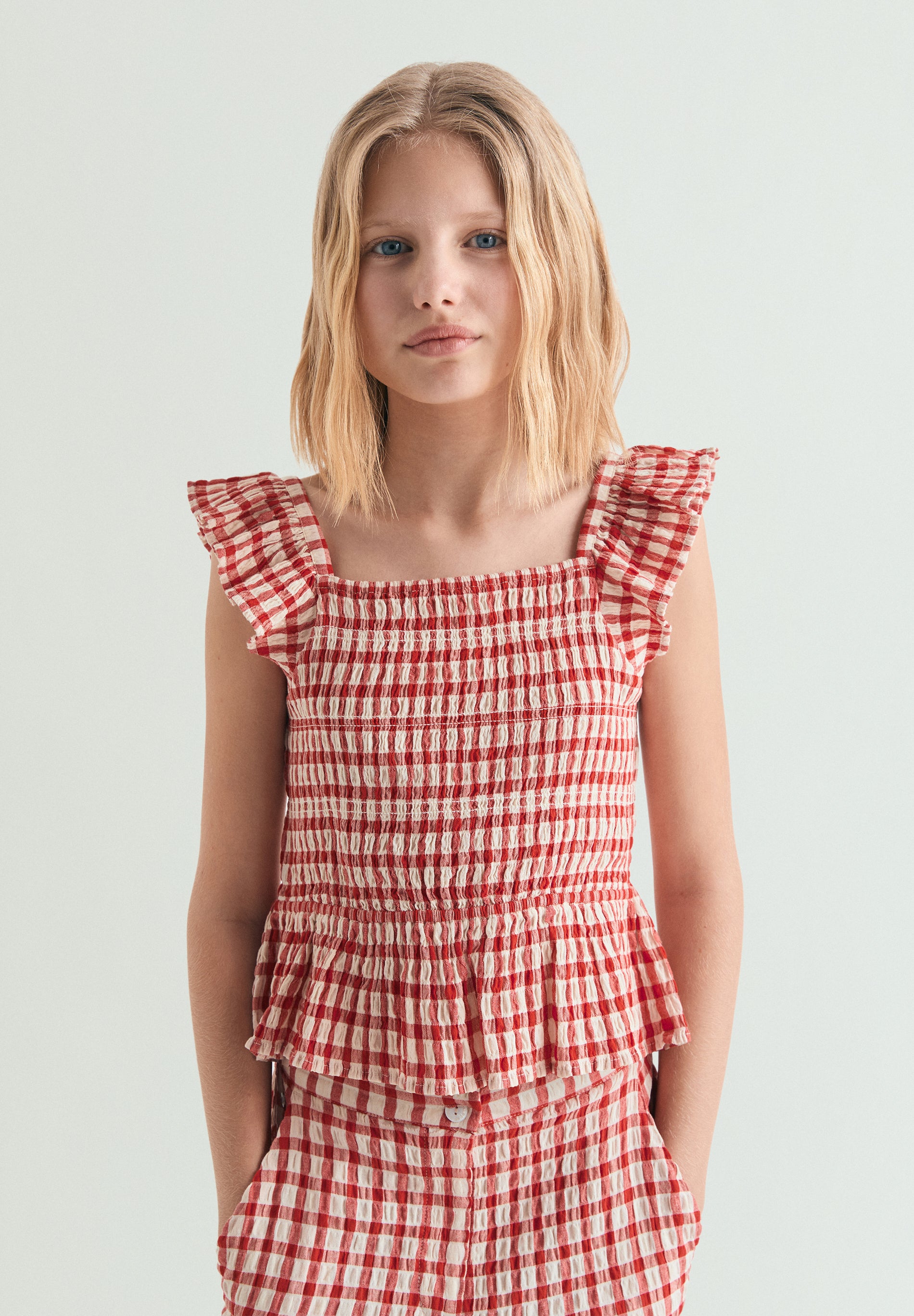 TOP VICHY NIDO DE ABEJA