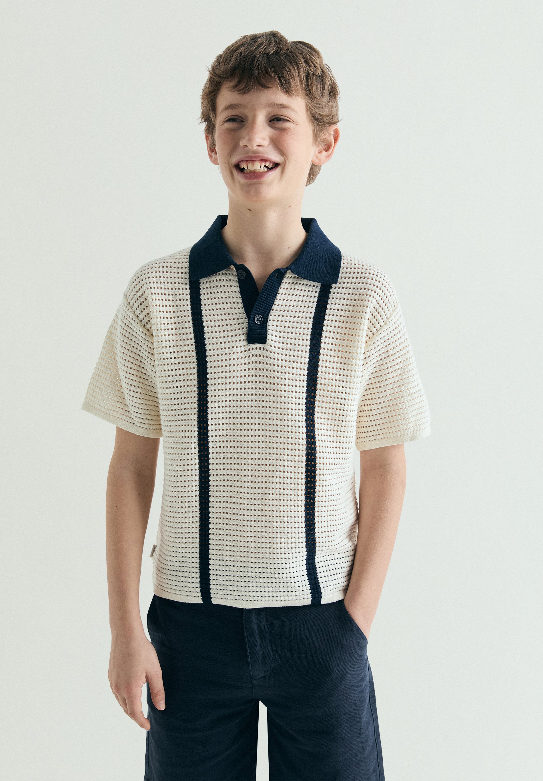 POLO TRICOT CONTRASTE