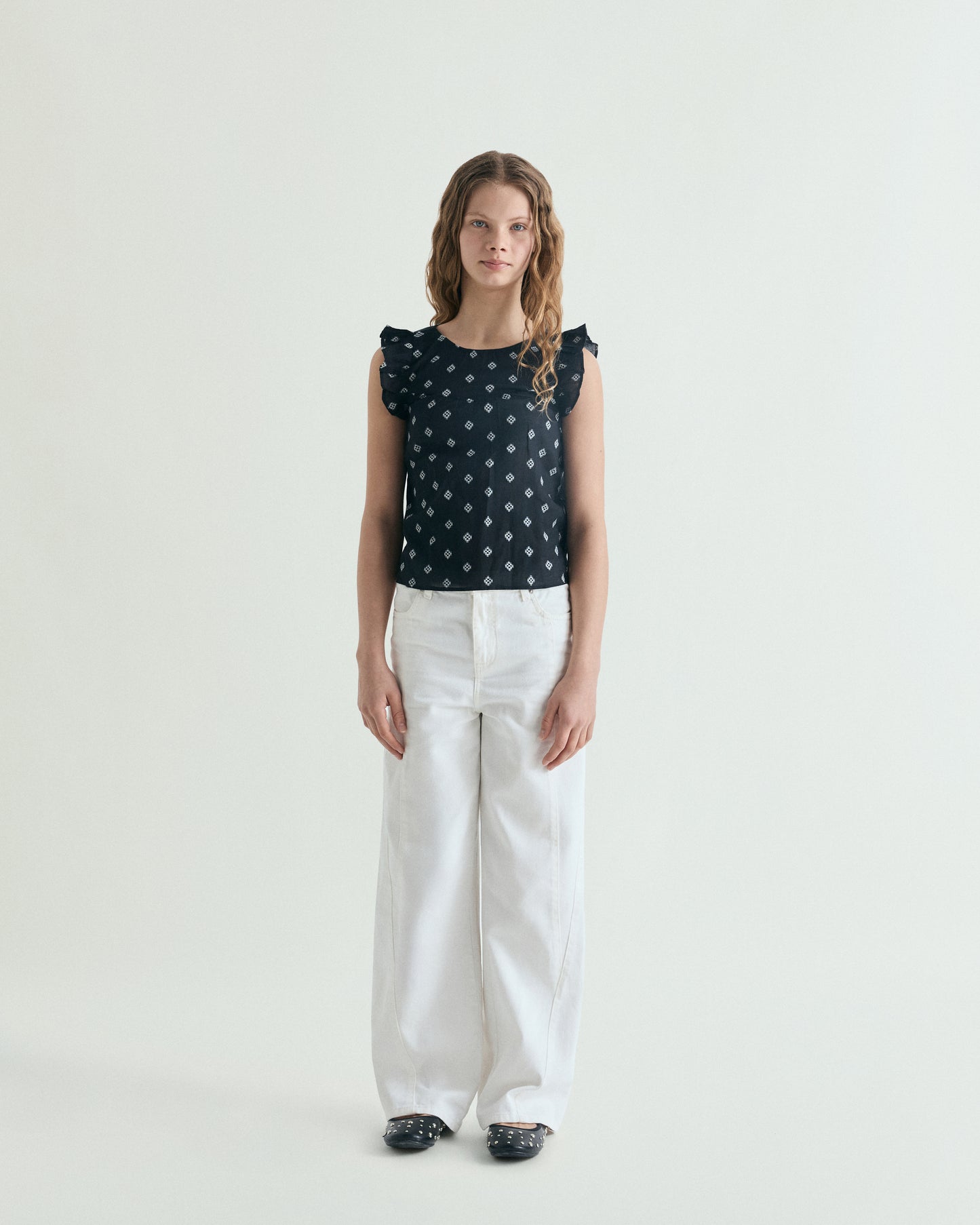 BLUSA JACQUARD MANGA SISA