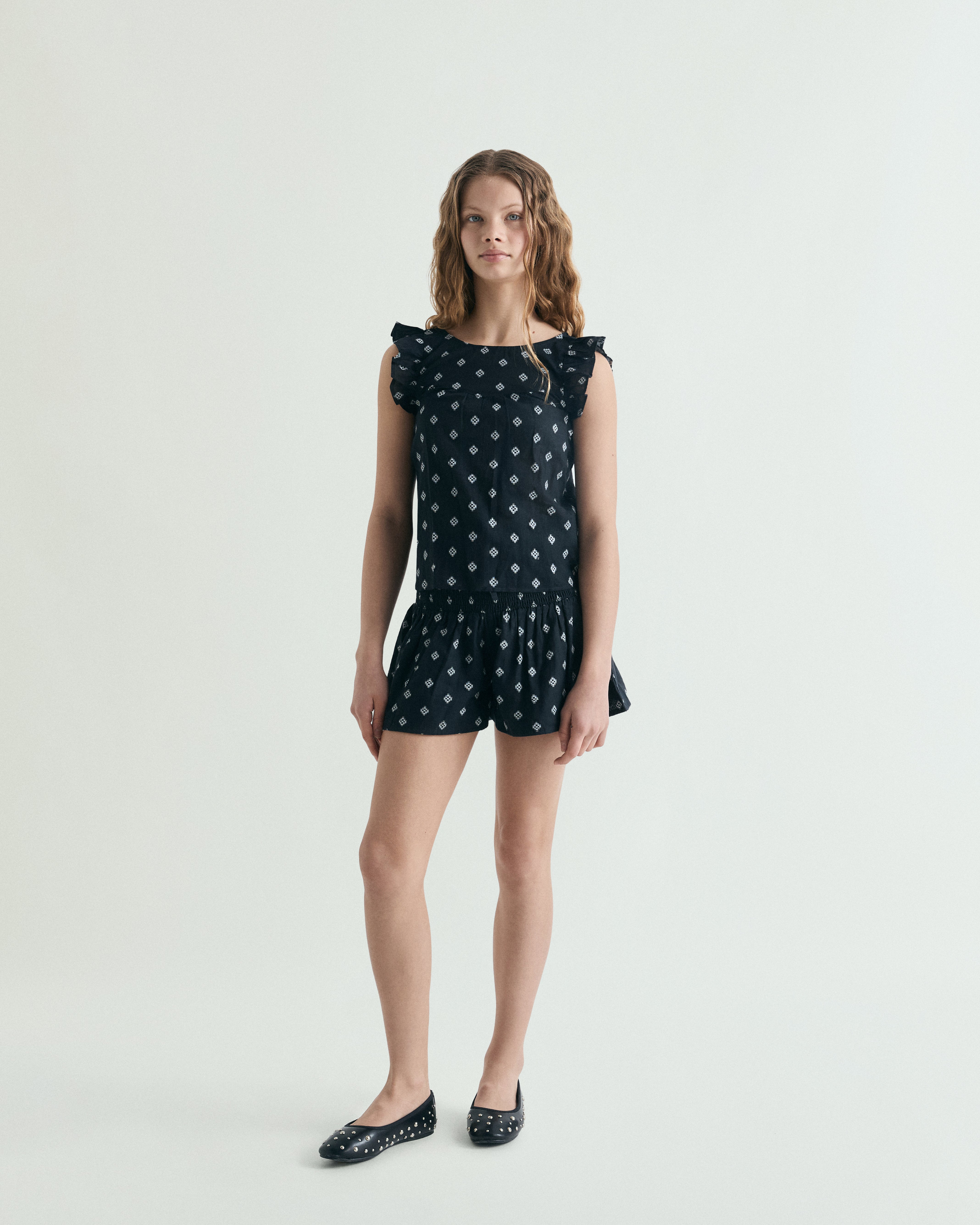 BERMUDA JACQUARD CINTURA ELÁSTICA