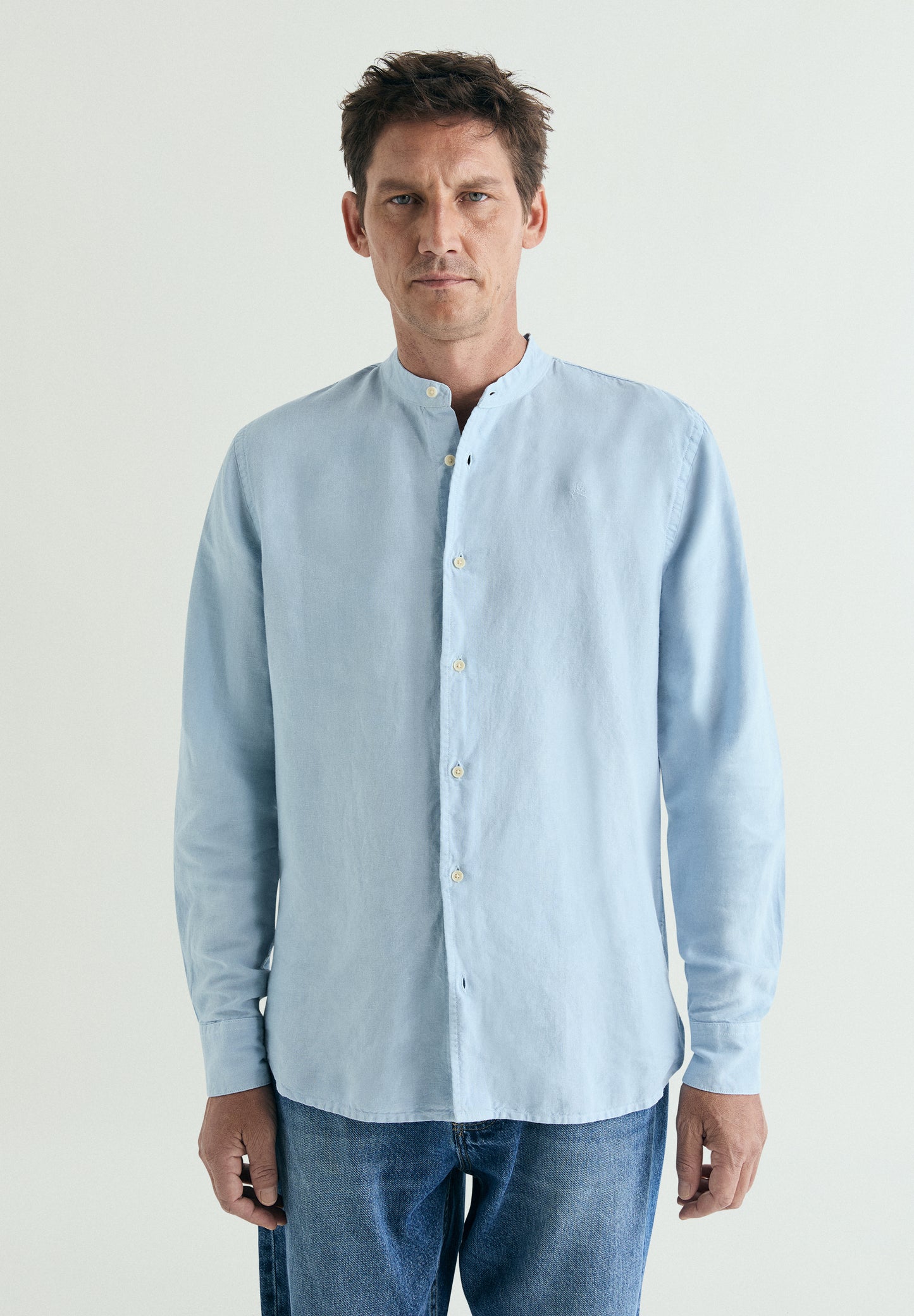 CAMISA LINO CUELLO MAO
