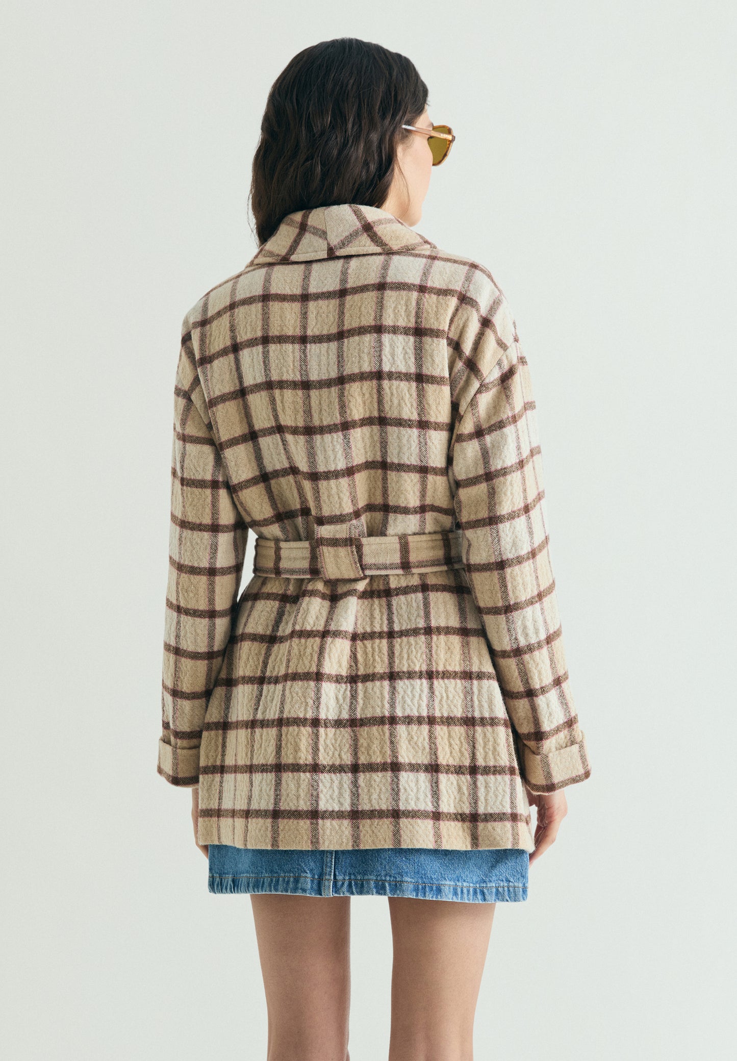 ABRIGO PAÑO CUADROS