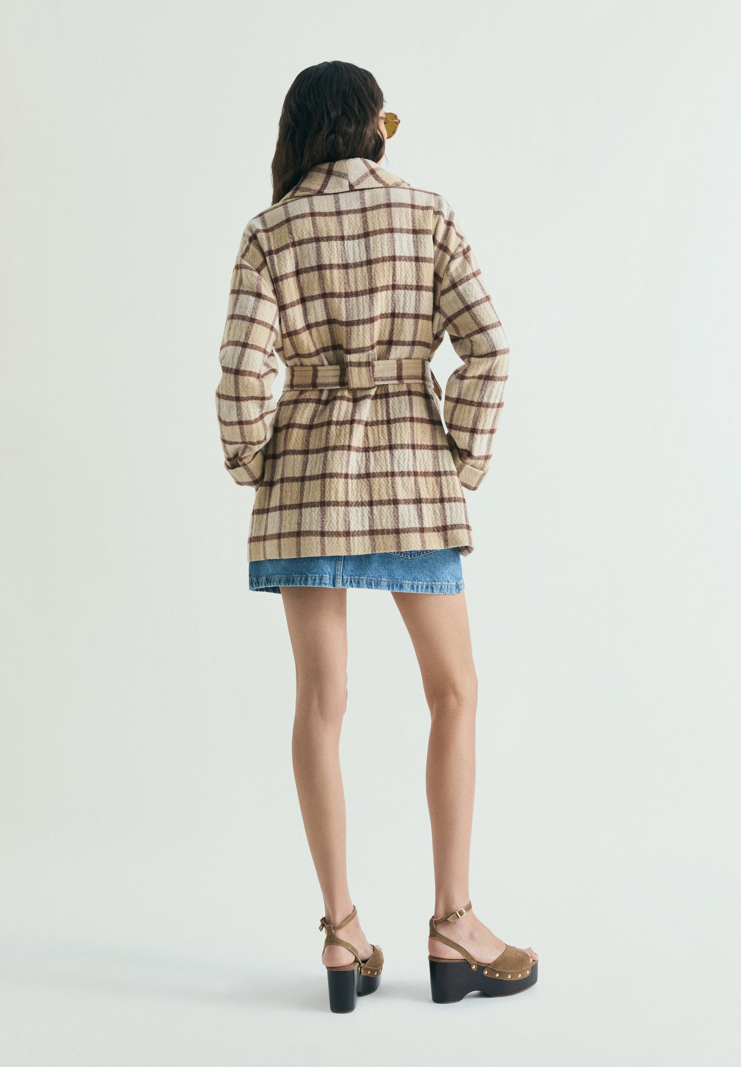 ABRIGO PAÑO CUADROS