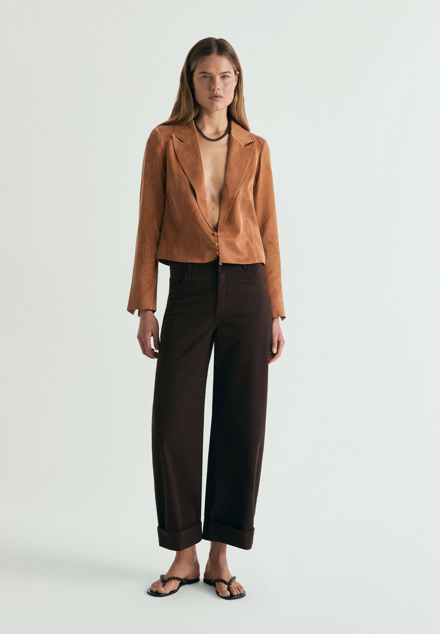 BLAZER CROP JACQUARD