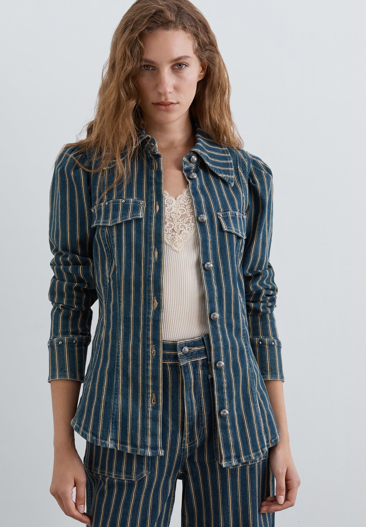 CAMISA DENIM RAYAS