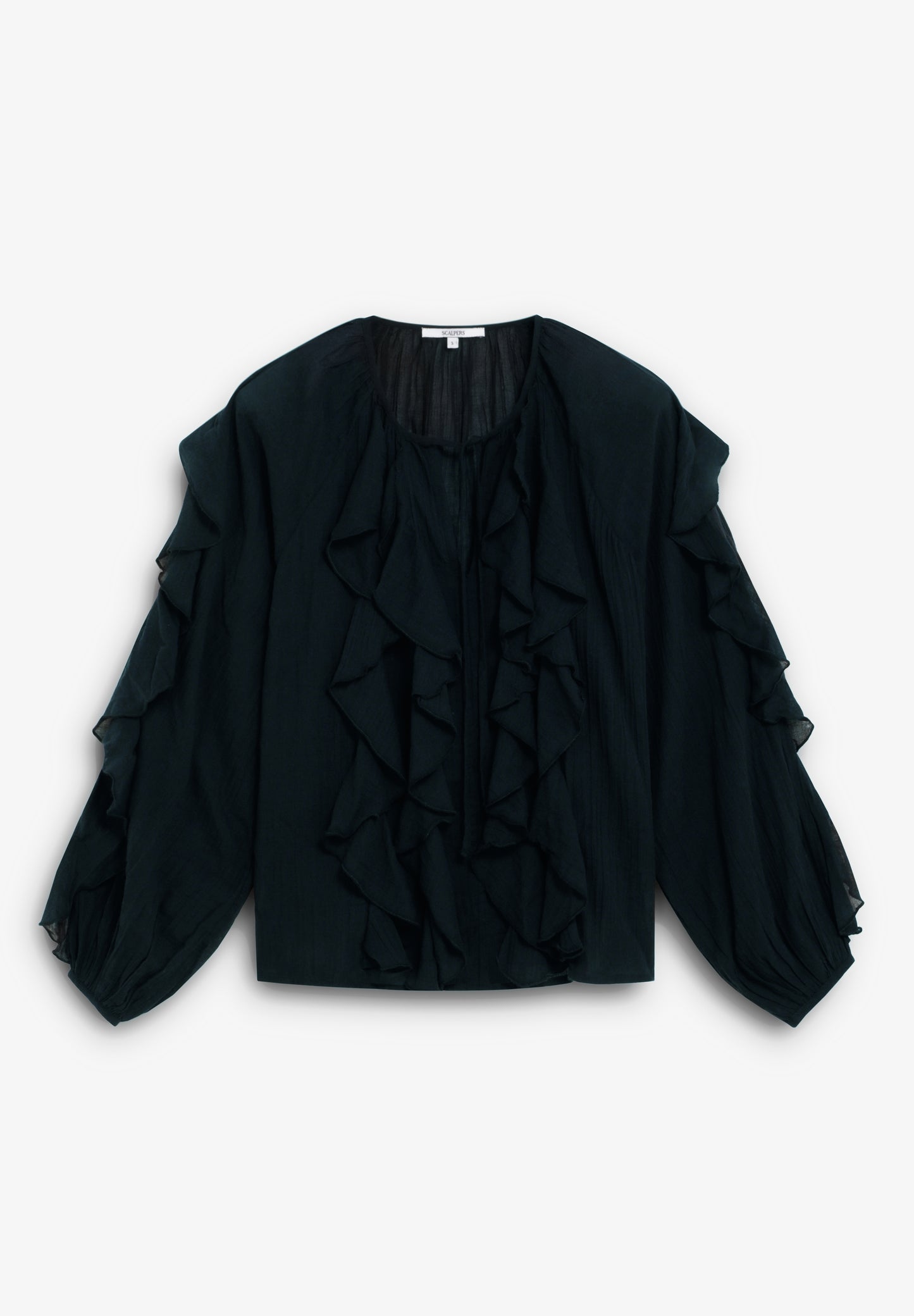 BLUSA ALGODÓN VOLANTES