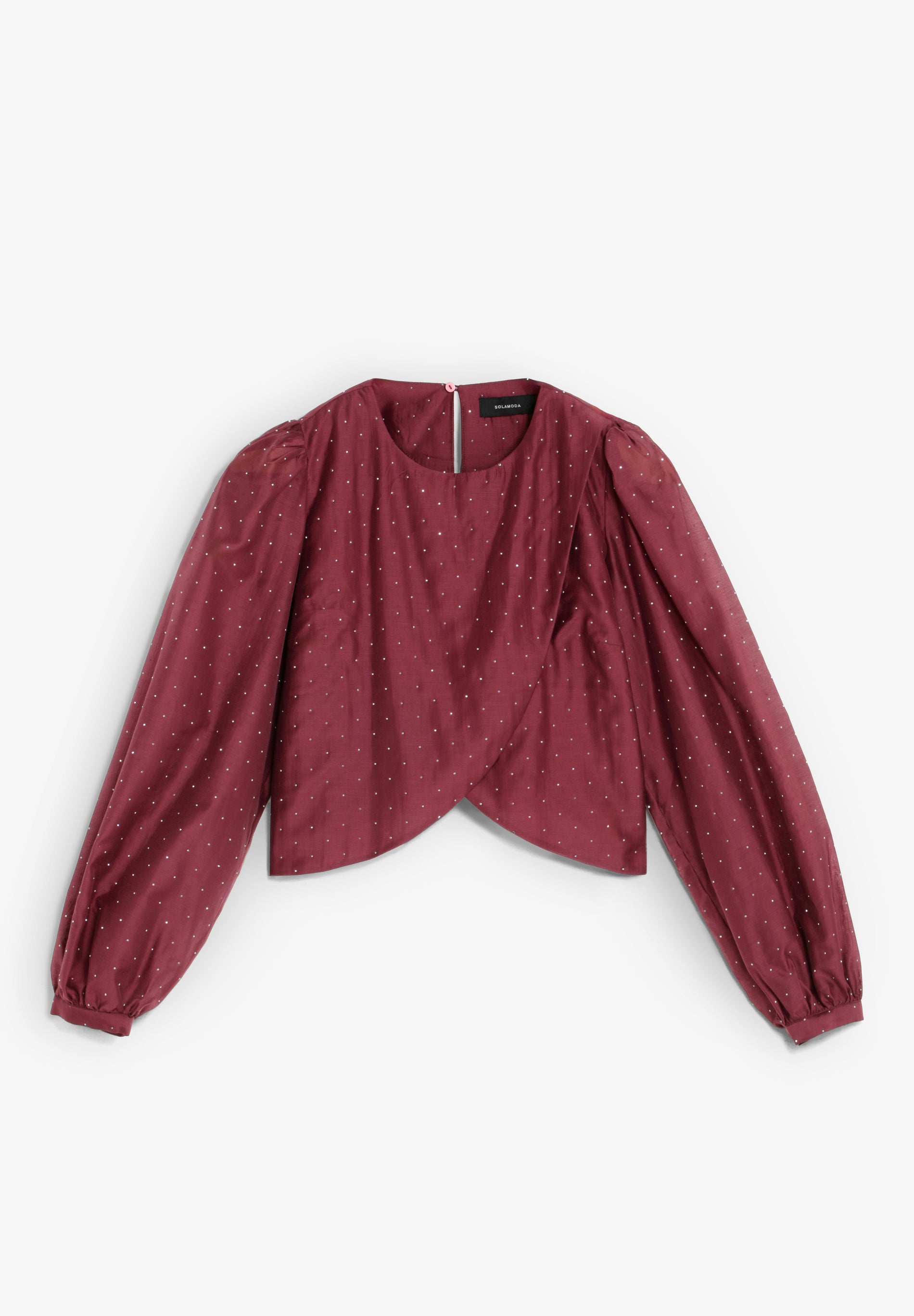 BLUSA SATINADA STRASS