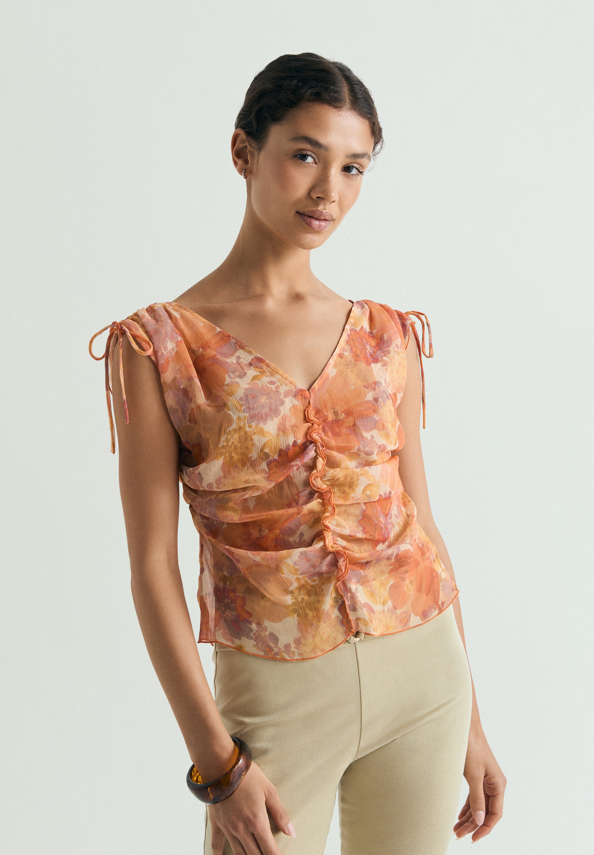 BLUSA FRUNCES FLORAL