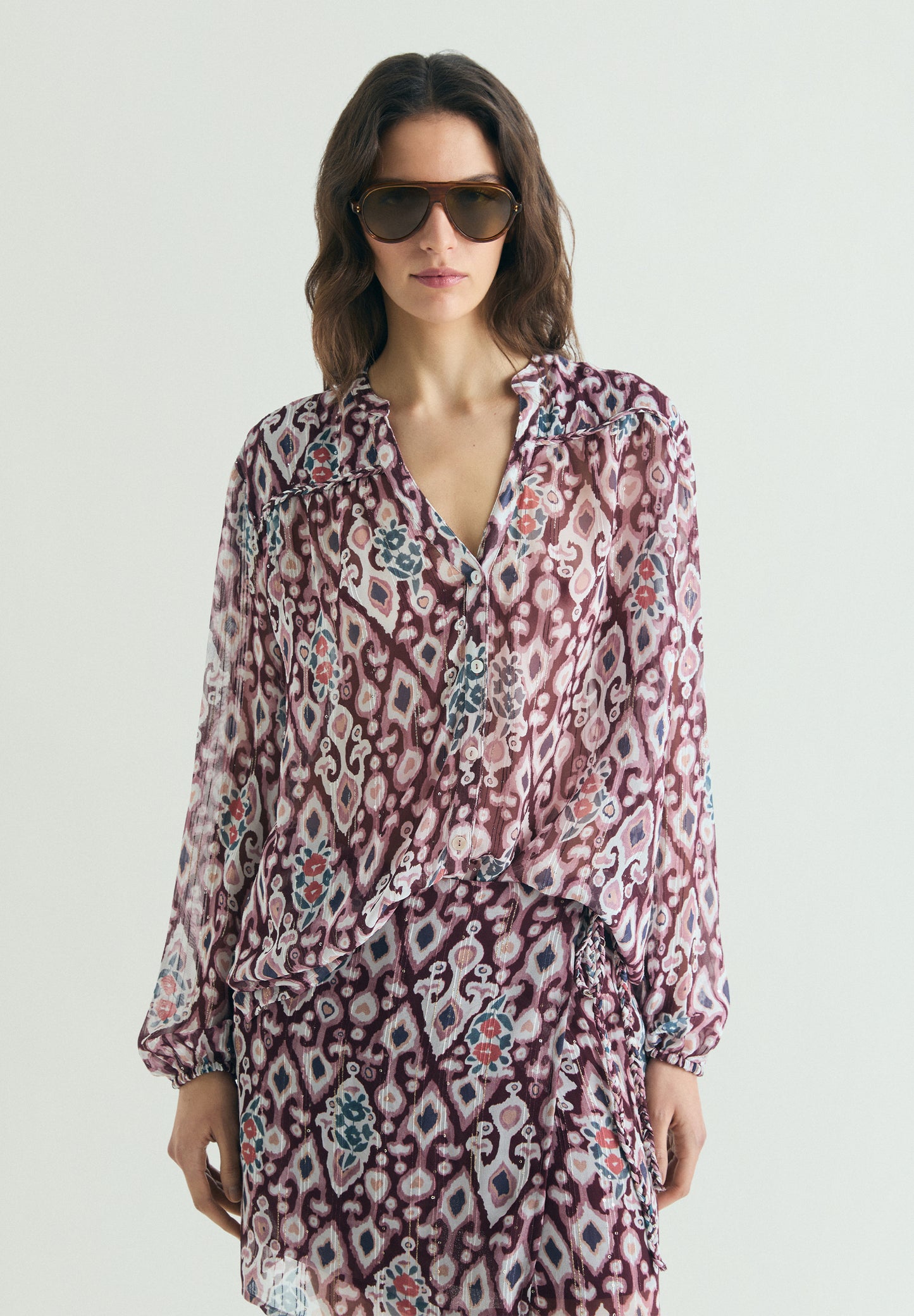 BLUSA FLUIDA ESTAMPADA