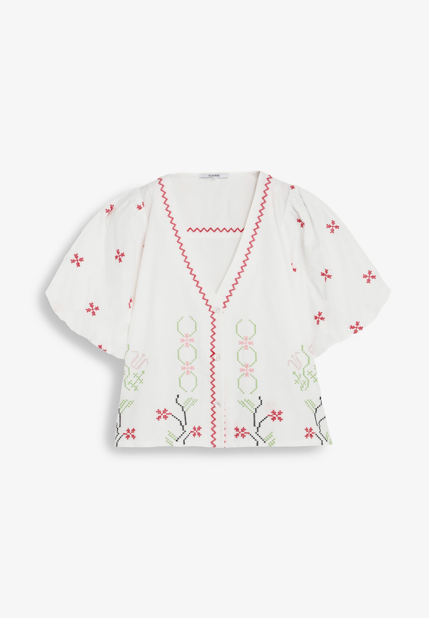 SCCROSS FLOWER STITCH SHIRT
