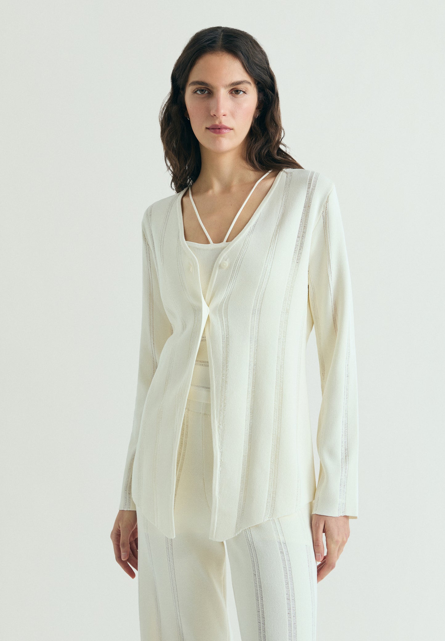 CÁRDIGAN PUNTO SESGADO