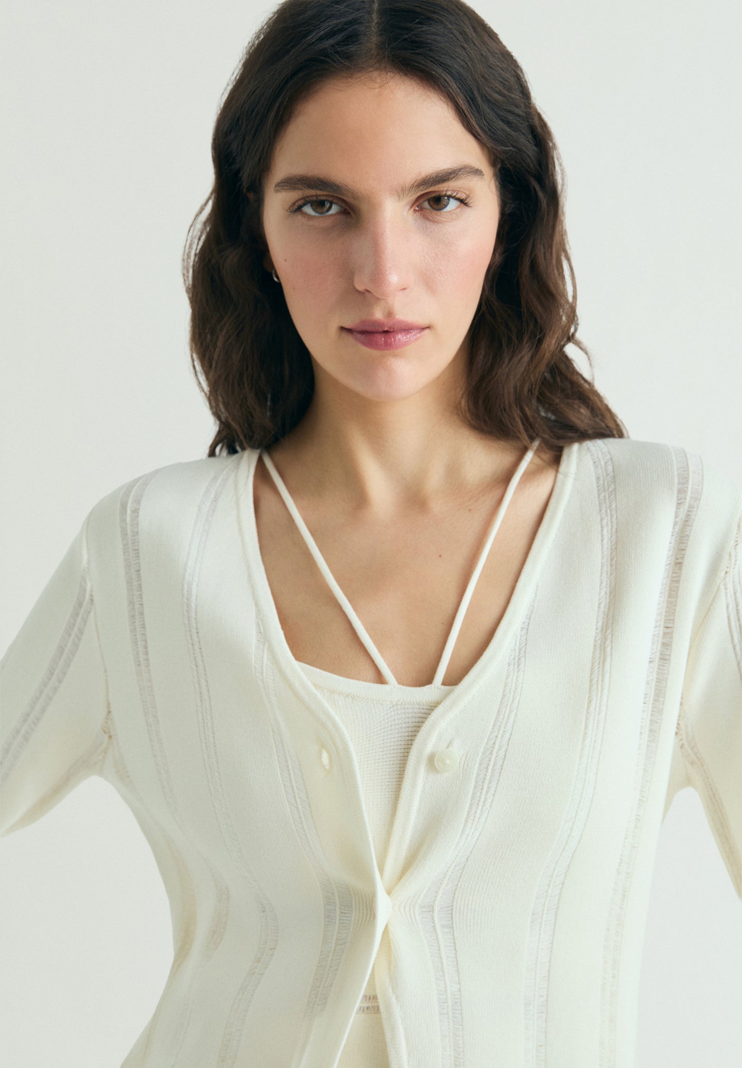 CÁRDIGAN PUNTO SESGADO