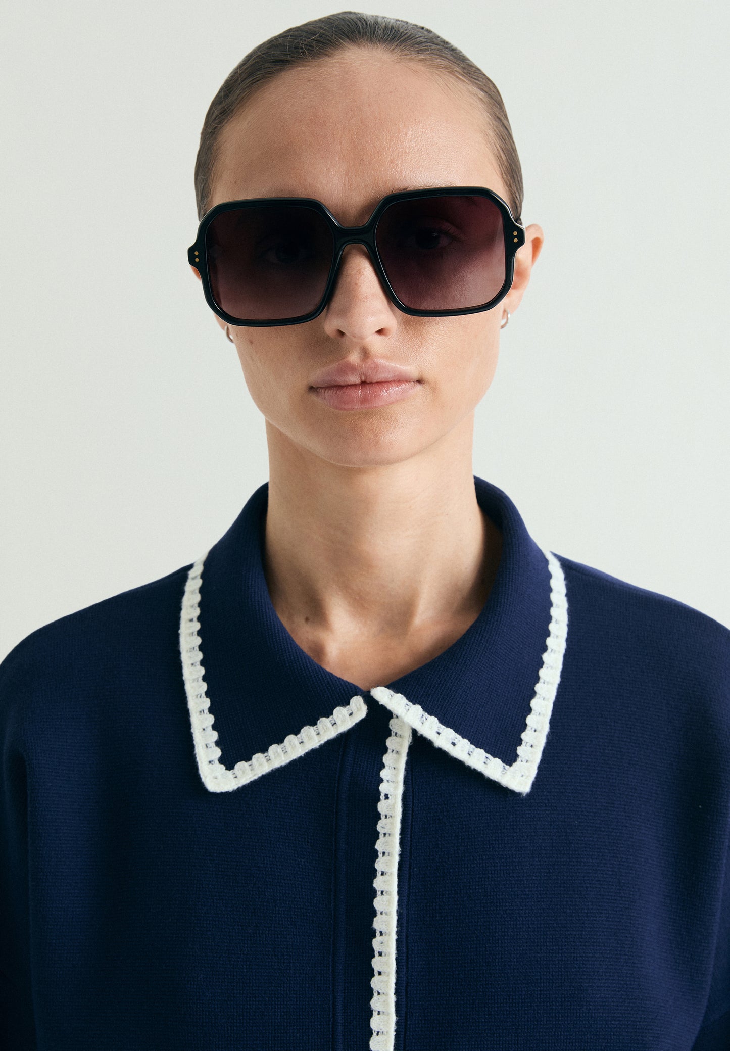 CÁRDIGAN PUNTO FINO CONTRASTE