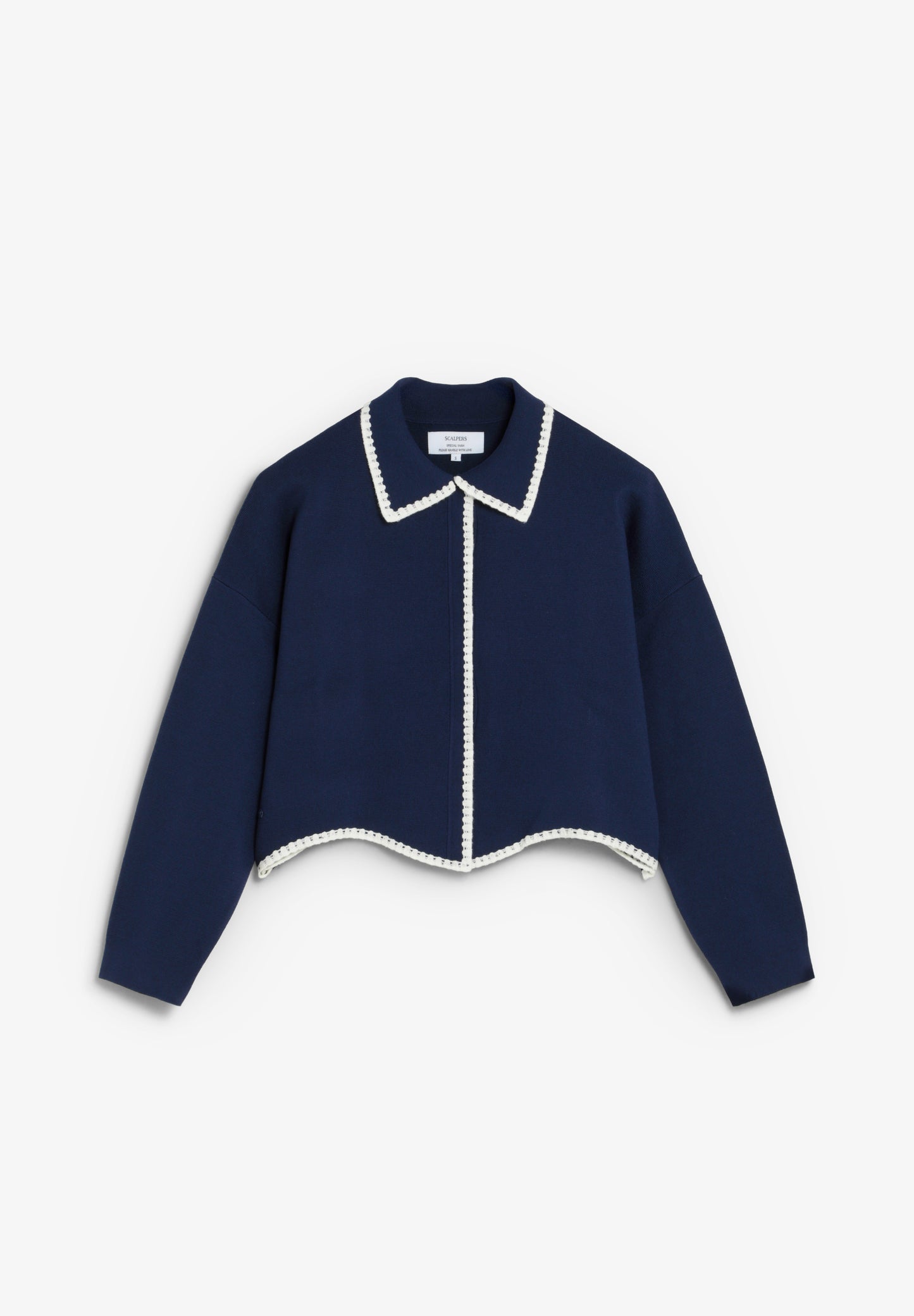 CÁRDIGAN PUNTO FINO CONTRASTE