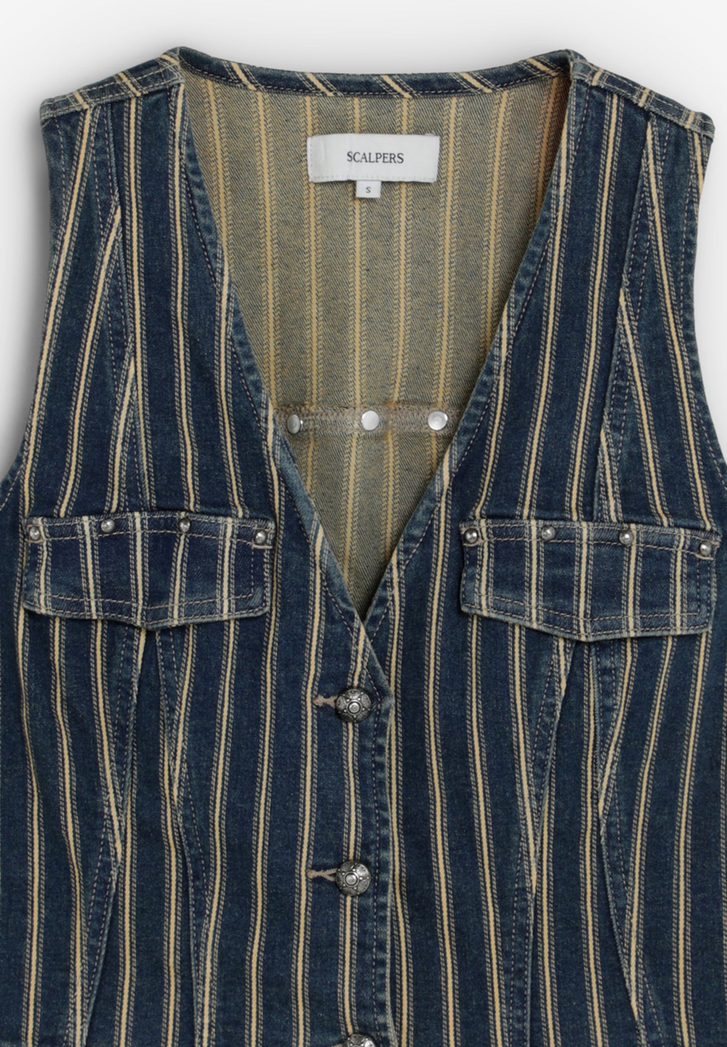 SCSTRIPES DENIM VEST