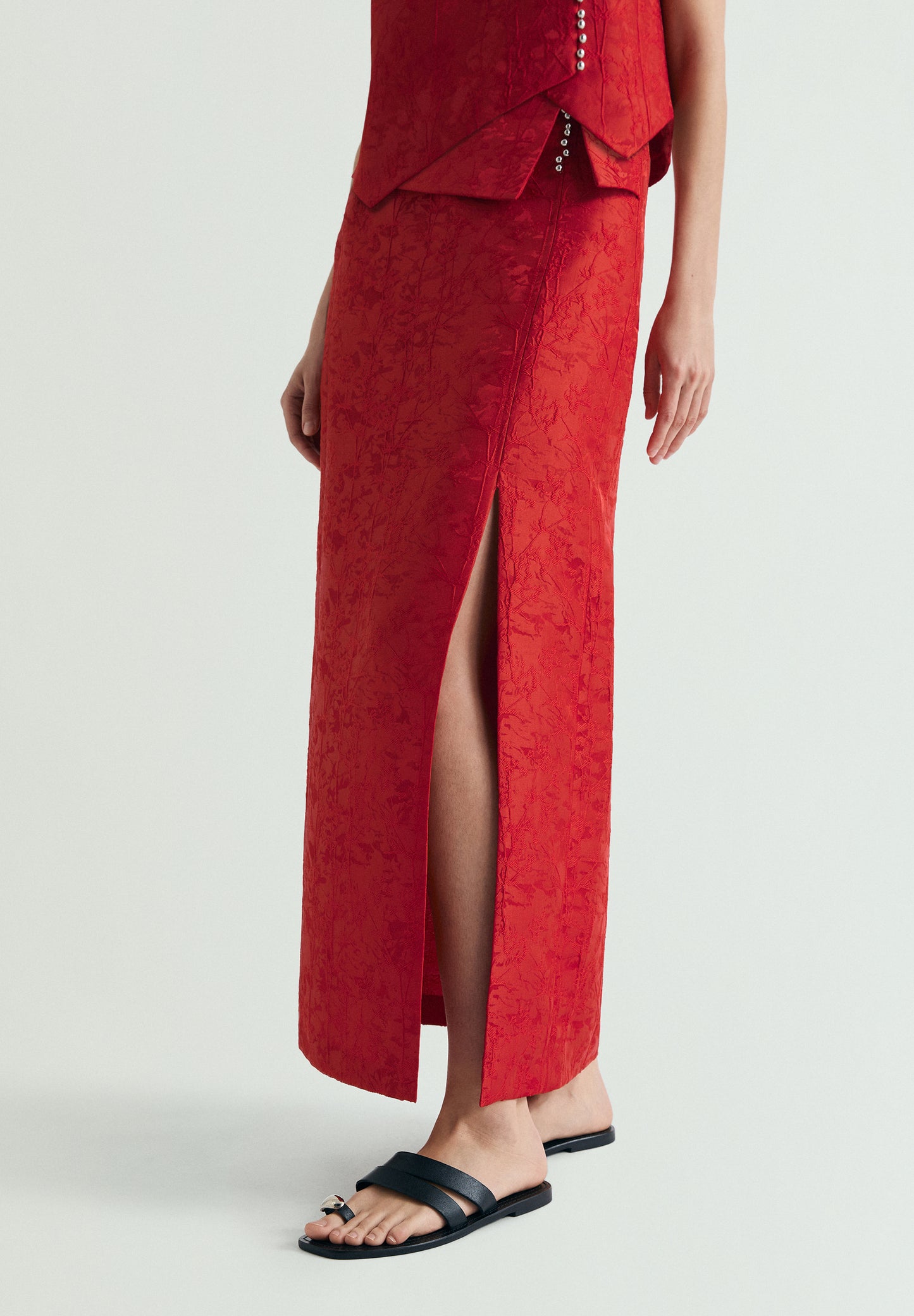 FALDA BROCADO ABERTURA