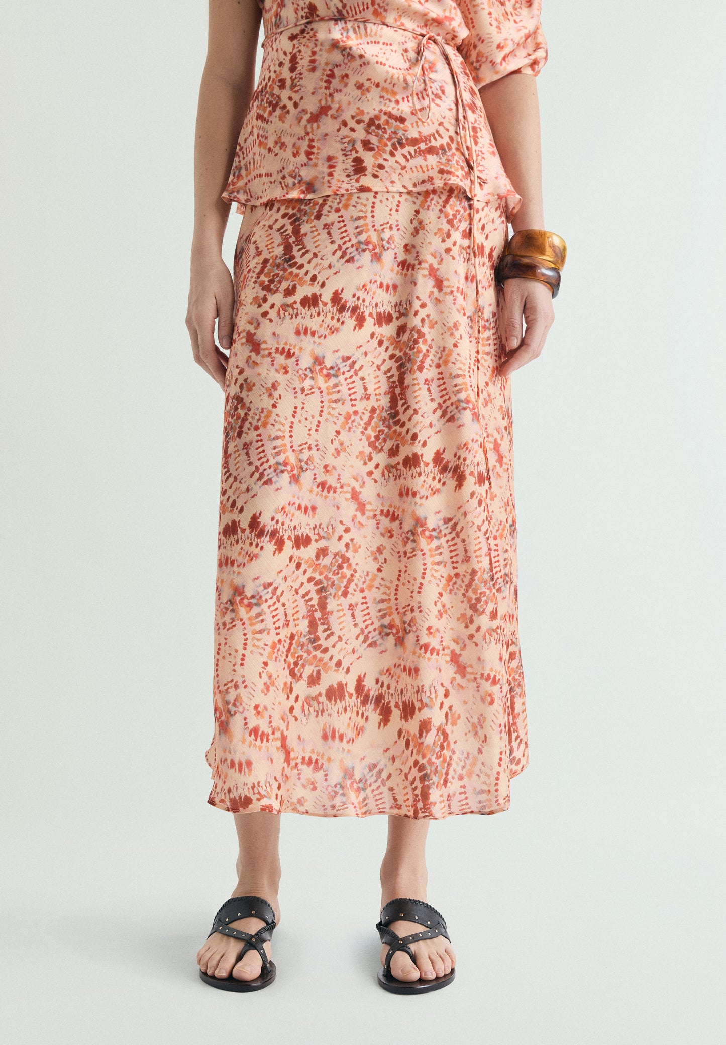 FALDA MIDI TIE-DYE