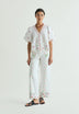 JEANS WIDE LEG BORDADOS FLORALES