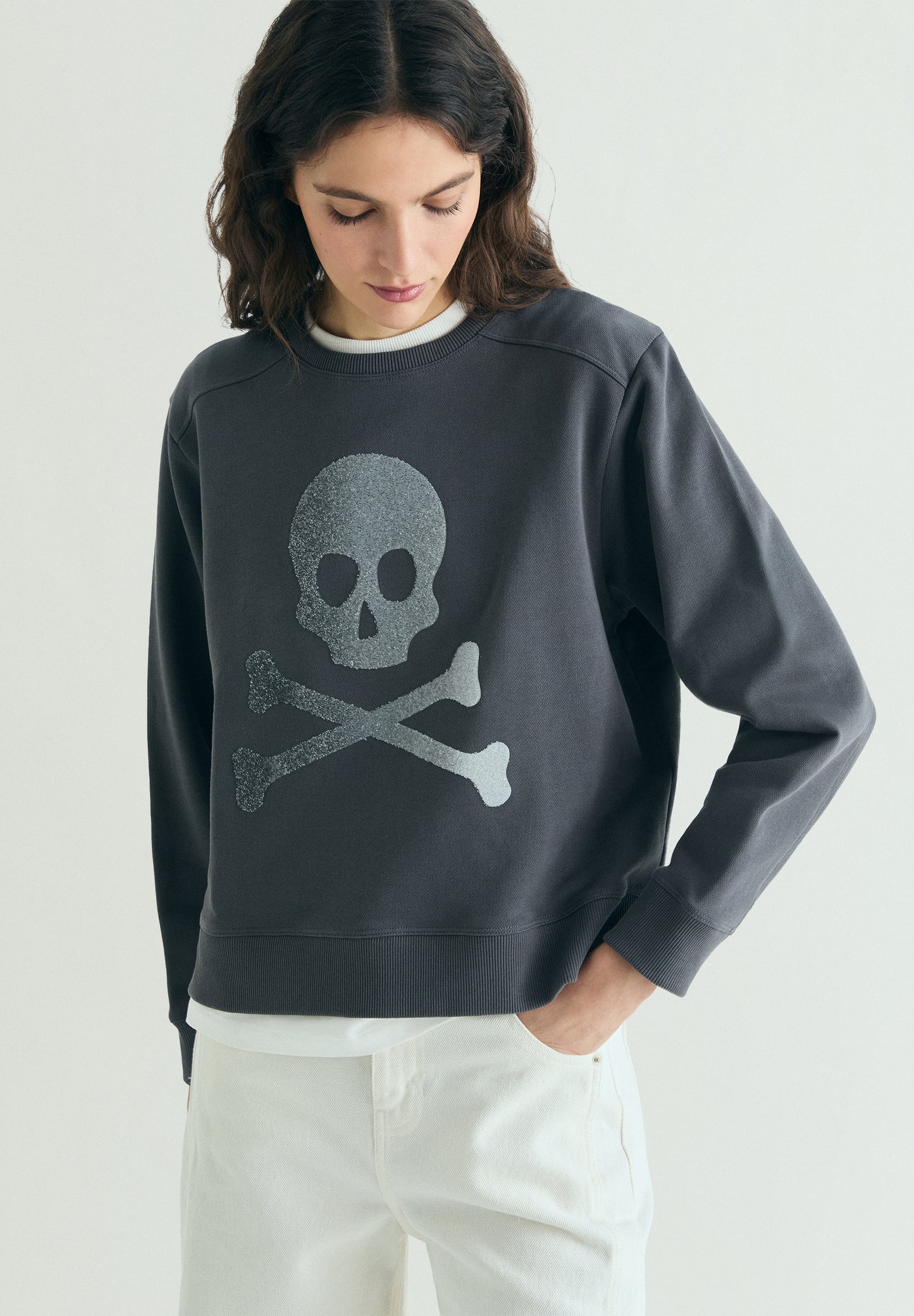 SUDADERA CALAVERA GLITTER