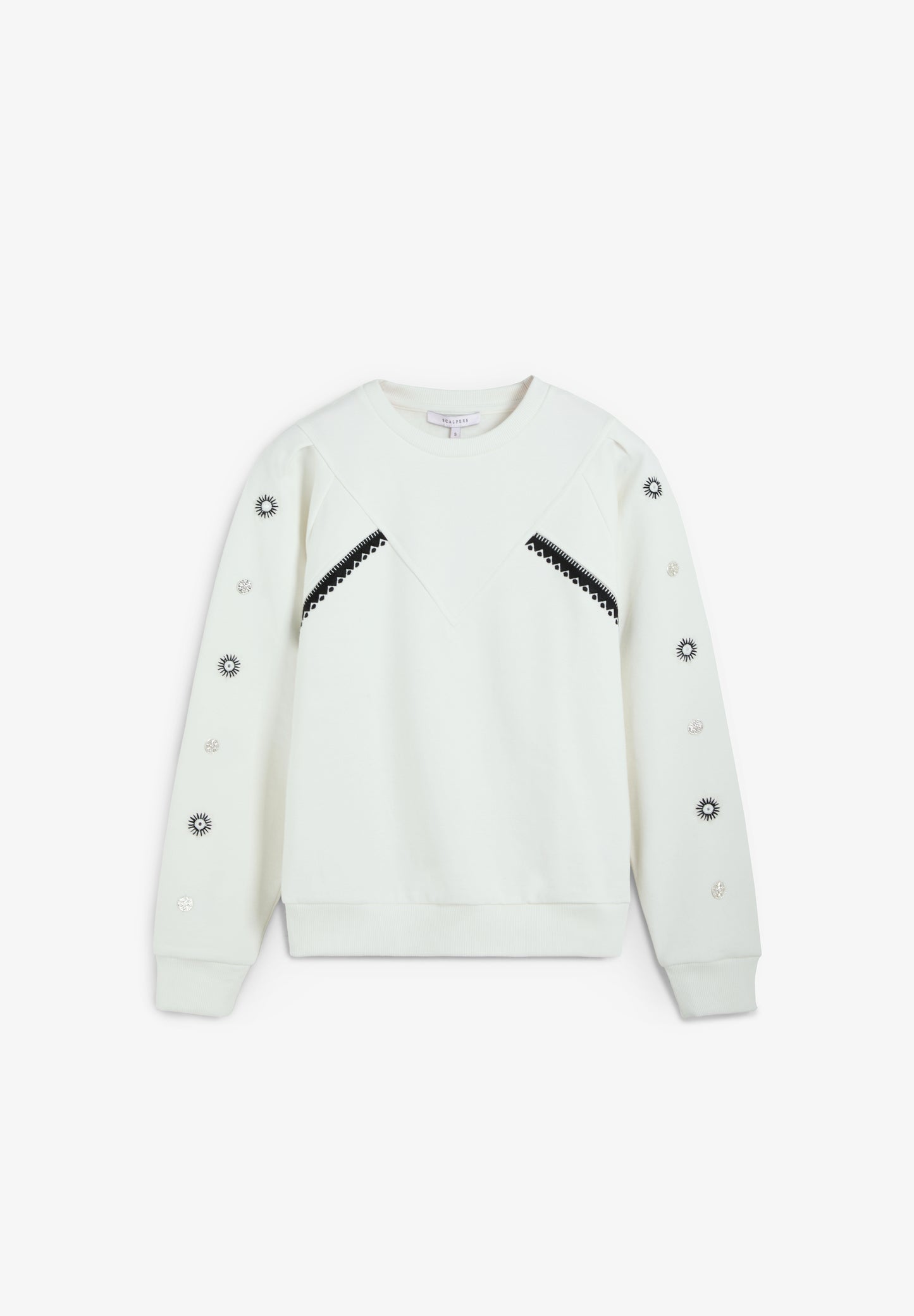 SUDADERA BORDADA CON APLIQUES