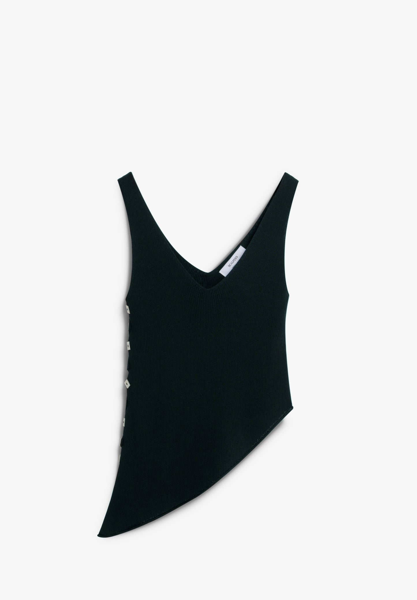 TOP ASIMÉTRICO DE PUNTO APLIQUES