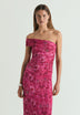 VESTIDO MIDI ASIMÉTRICO ESTAMPADO