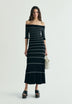 VESTIDO PUNTO ESCOTE BARDOT