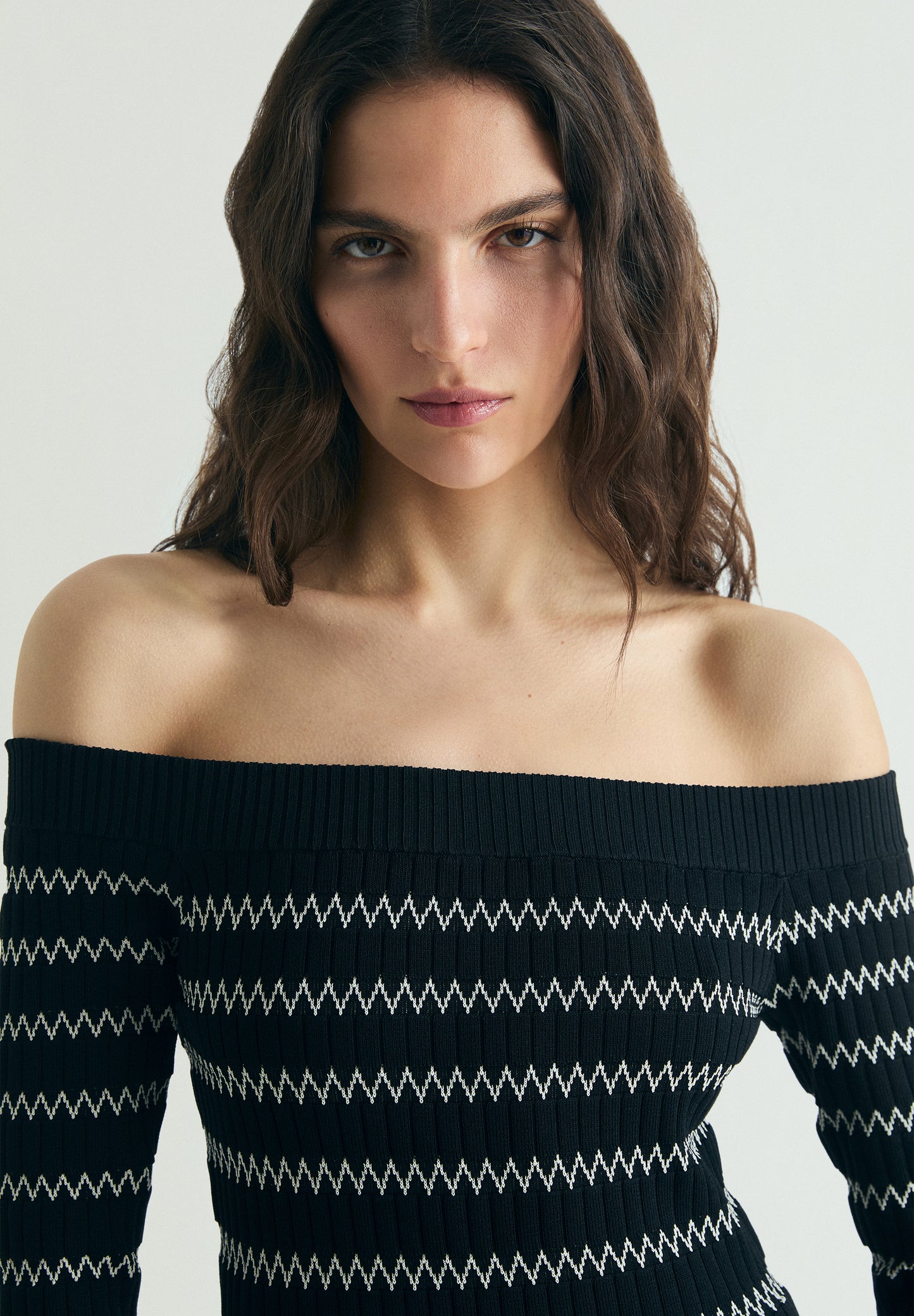 VESTIDO PUNTO ESCOTE BARDOT