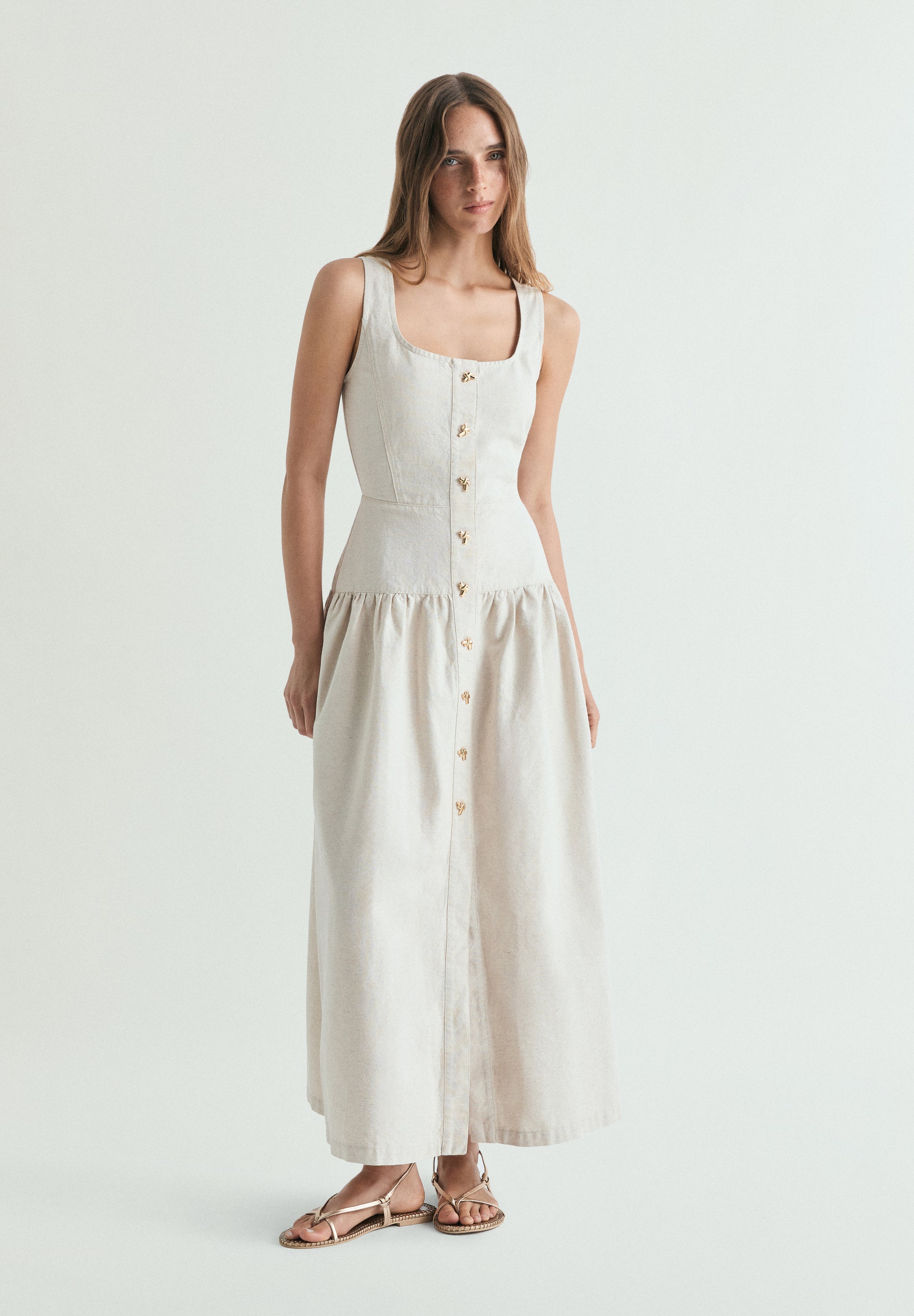 VESTIDO DENIM BOTONES