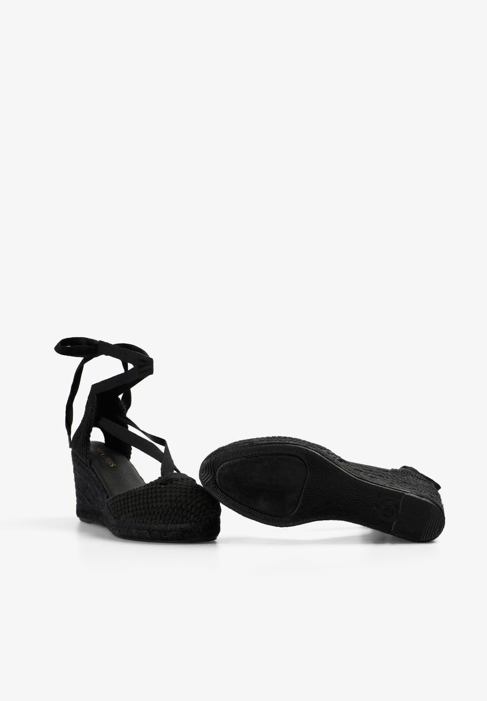 Cuñas esparto lazada vista lateral