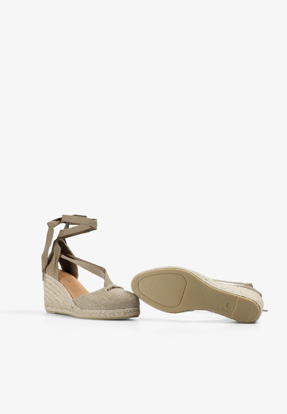 Cuñas esparto lazada vista lateral