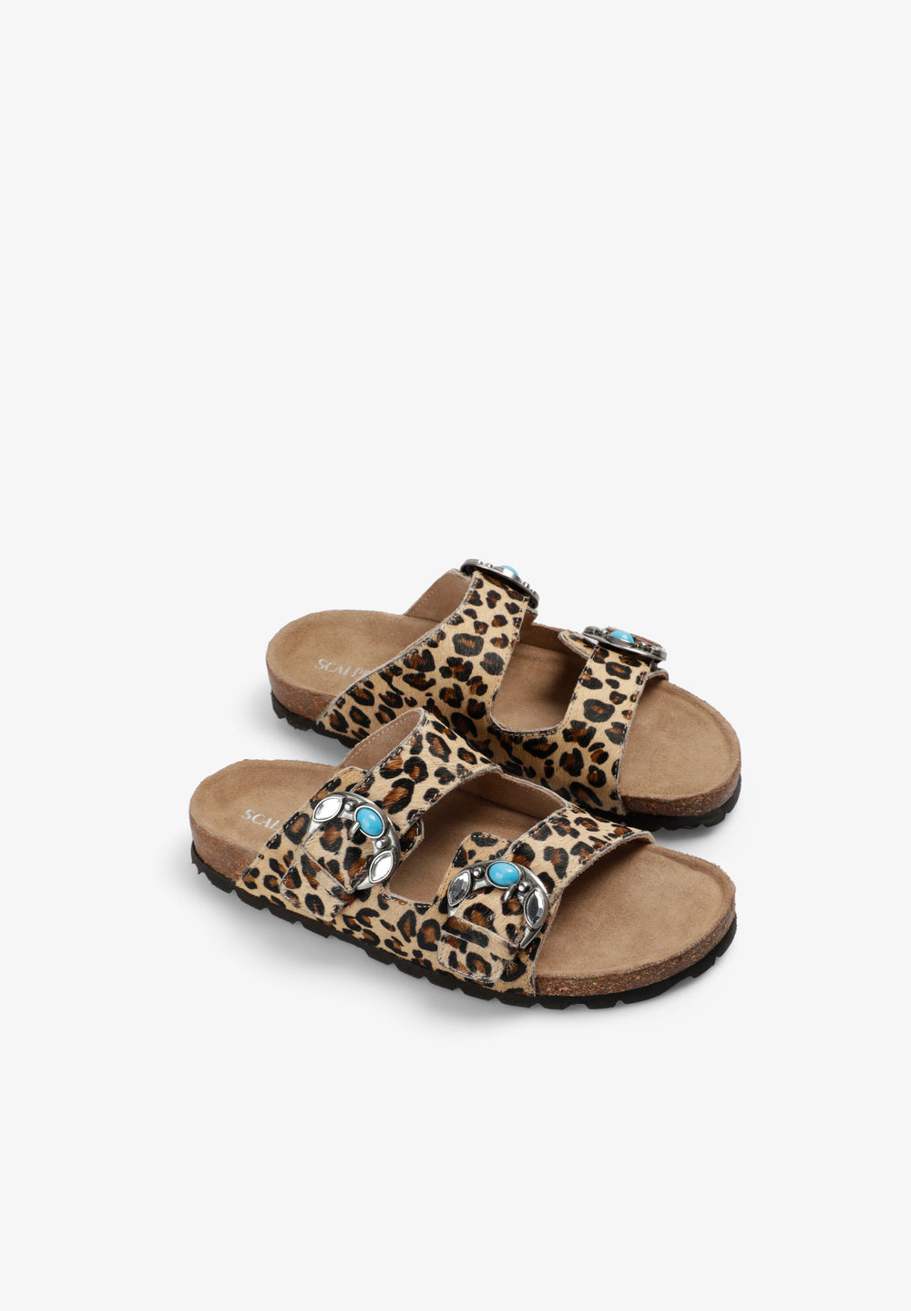 Sandalias animal print vista lateral