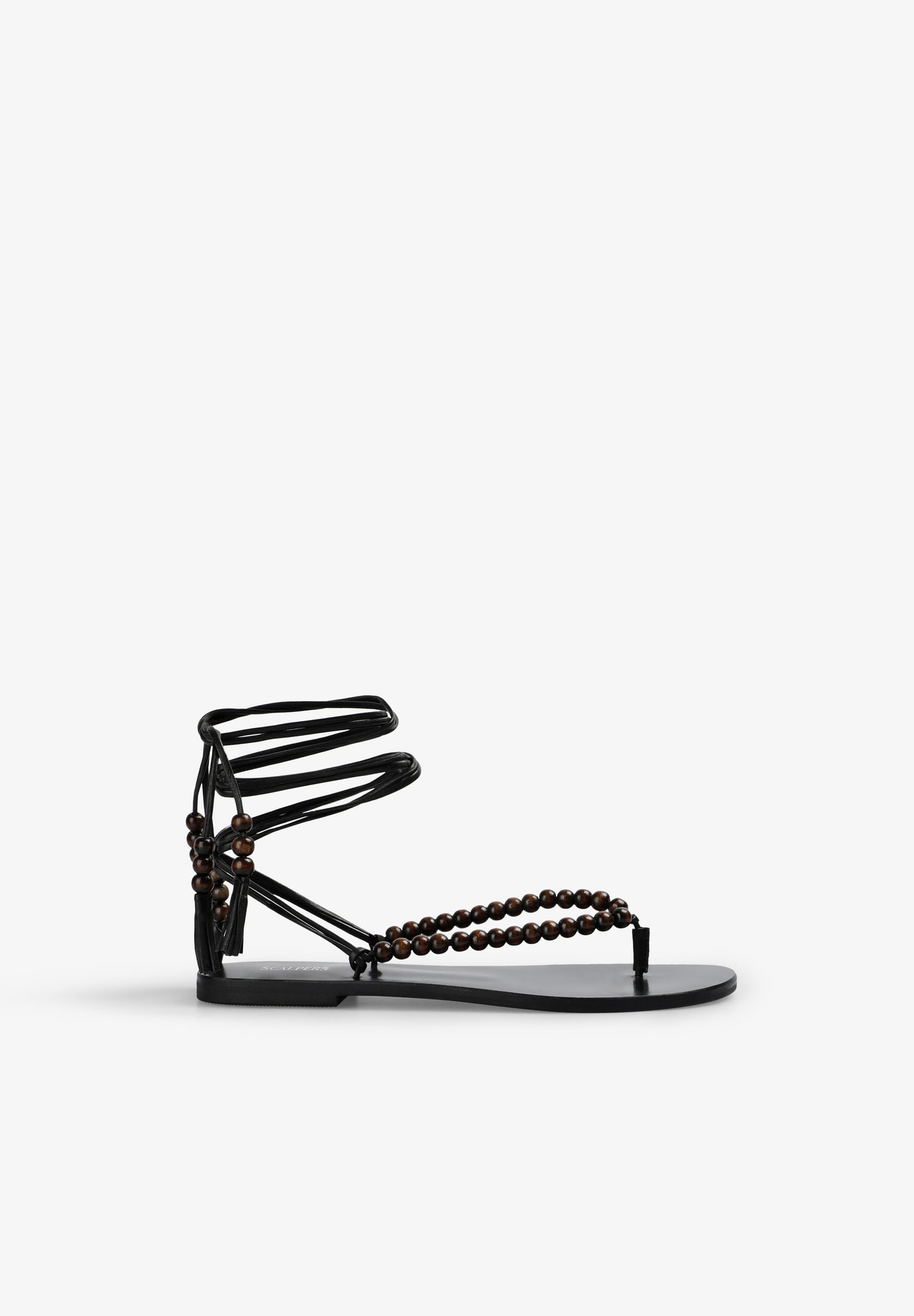 SANDALIAS PIEL CUENTAS