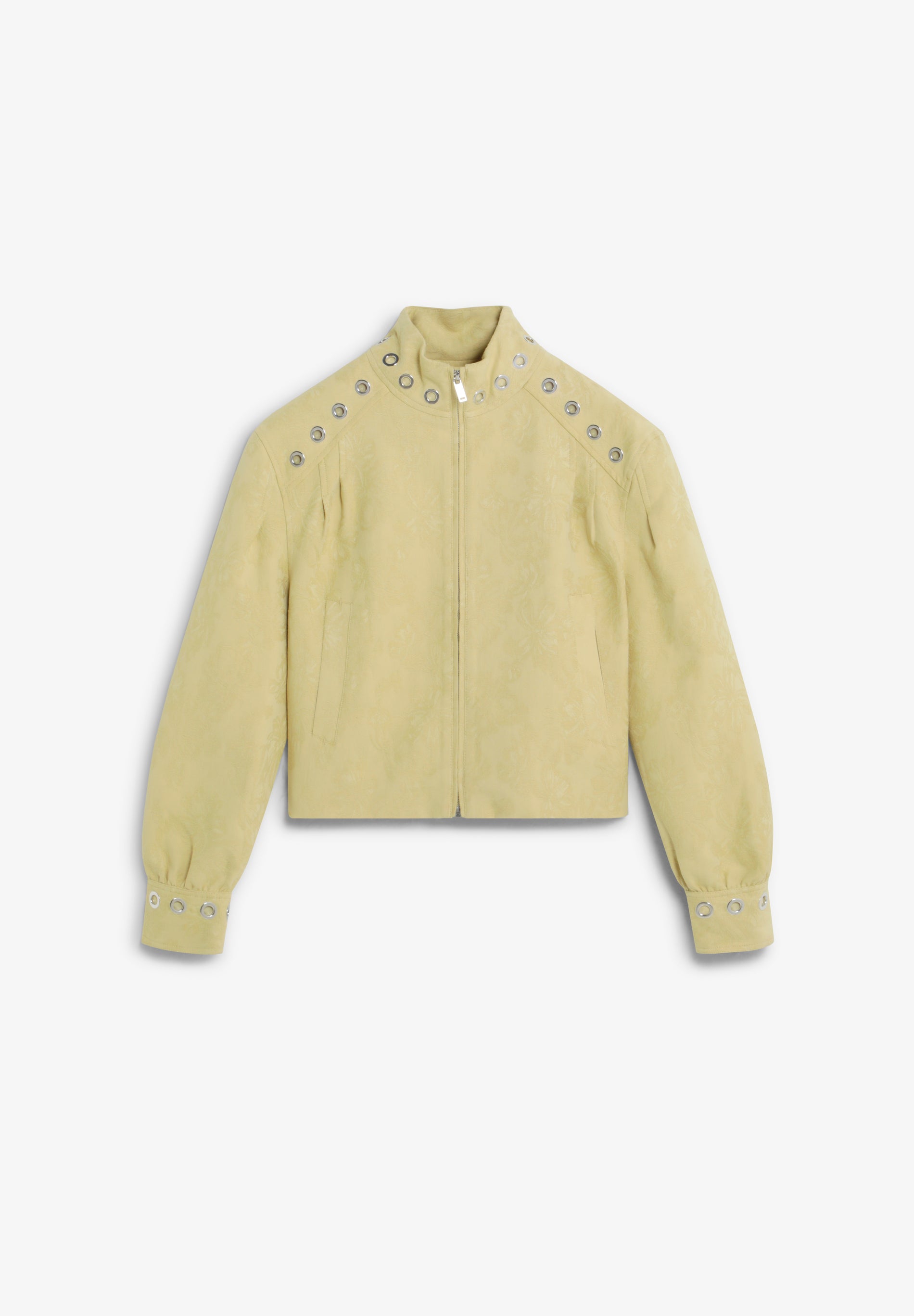 BOMBER JACQUARD CON TACHUELAS