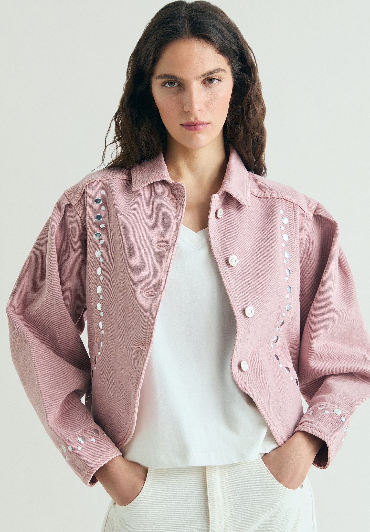 CHAQUETA DENIM STUDS