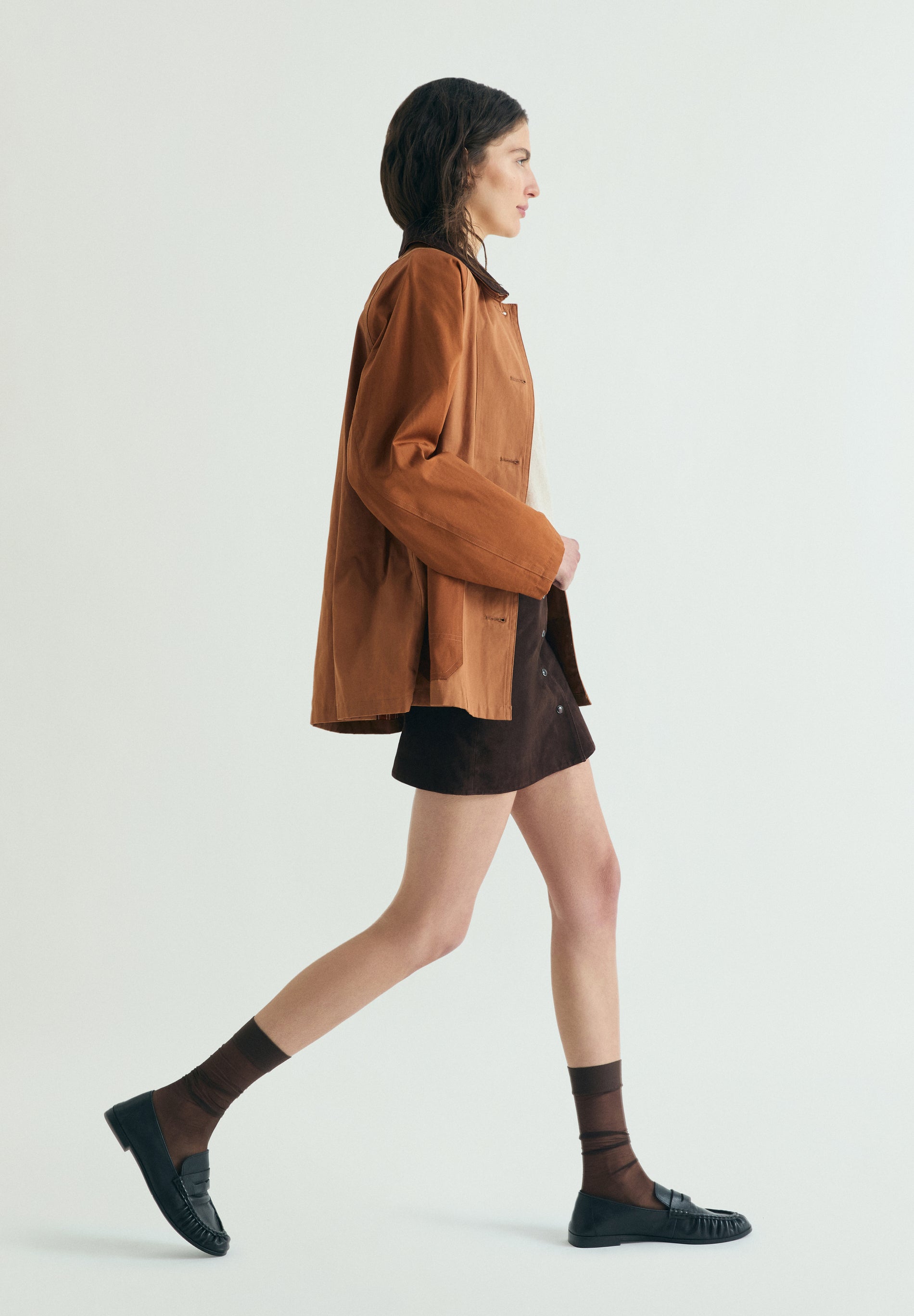 CHAQUETA ENCERADA BICOLOR