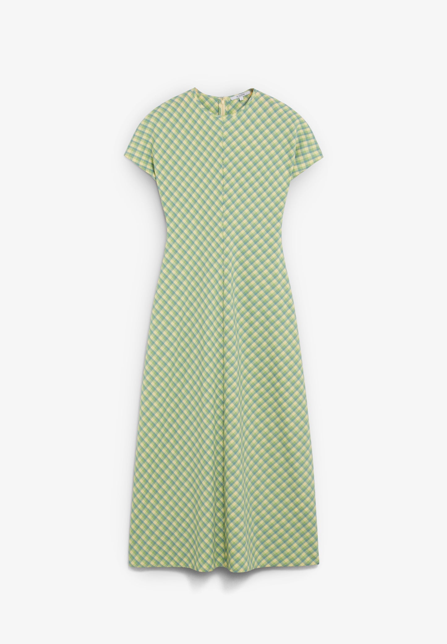 VESTIDO MIDI ESTAMPADO CUADROS