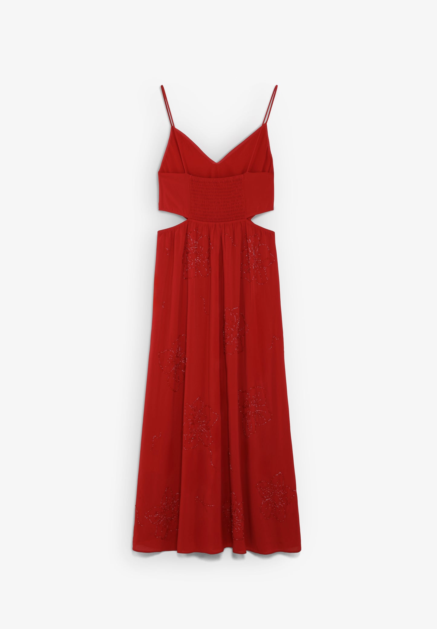 VESTIDO MIDI ABALORIOS CON CUT OUT