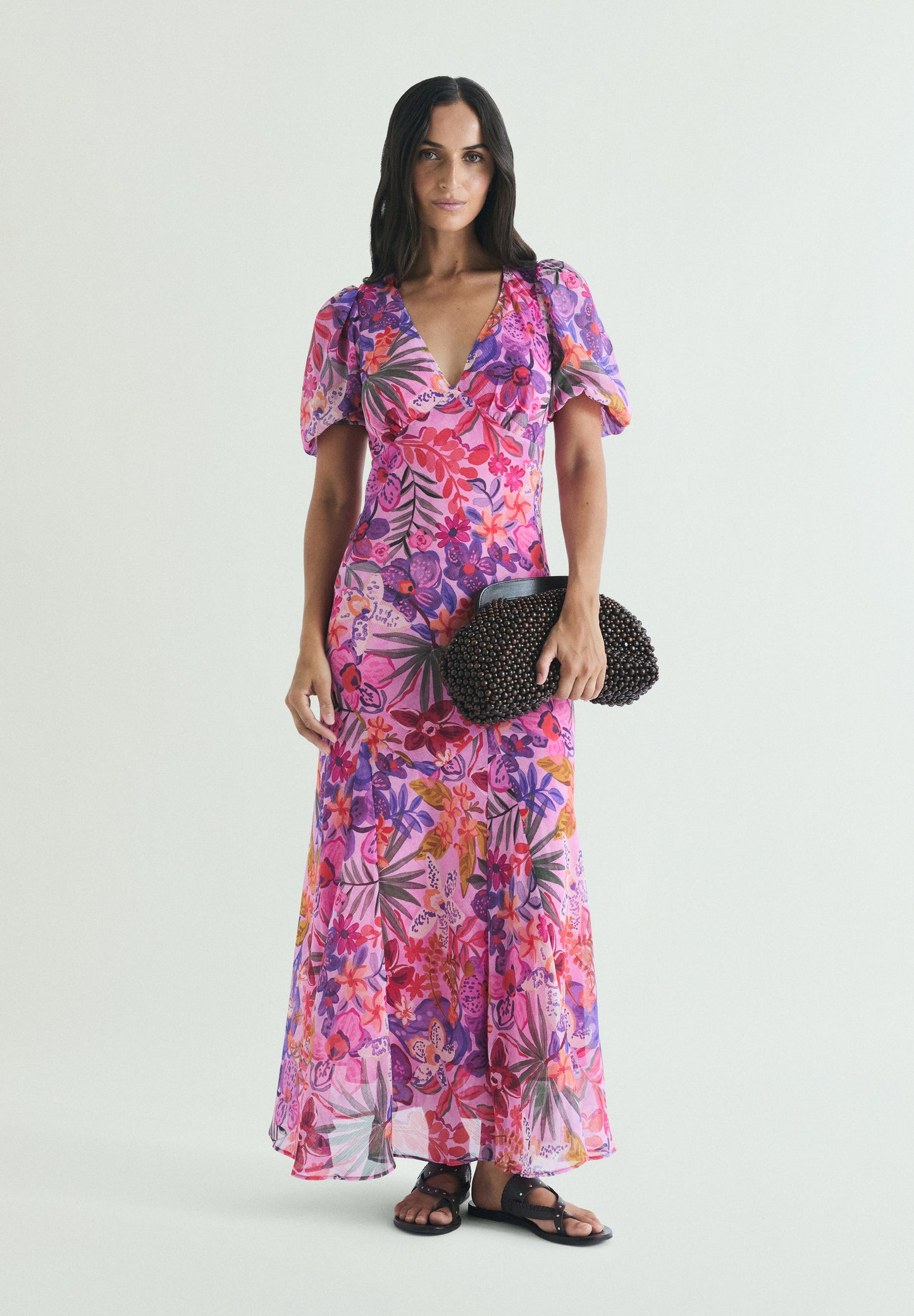 VESTIDO MAXI ESTAMPADO FLORAL