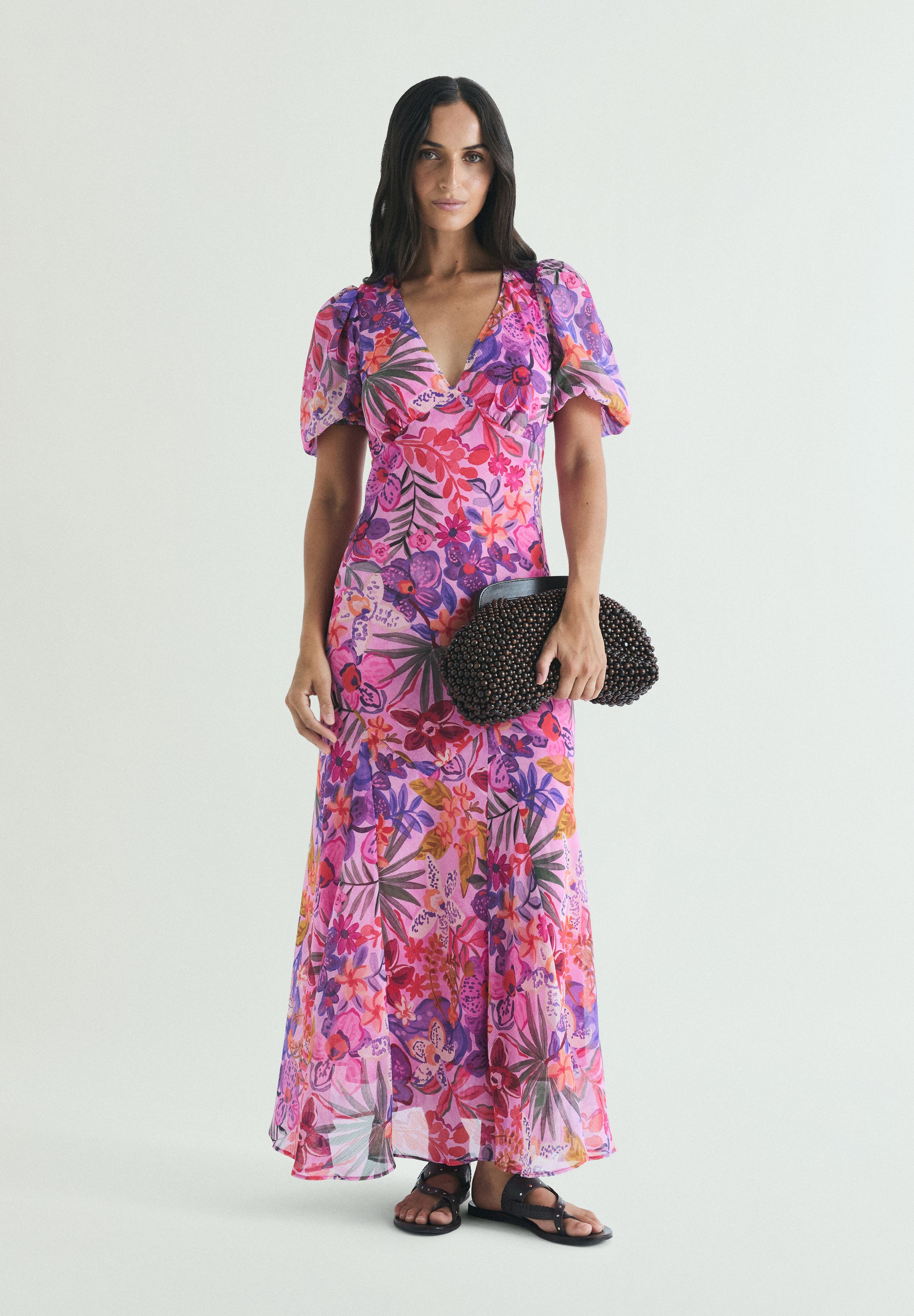 VESTIDO MAXI ESTAMPADO FLORAL