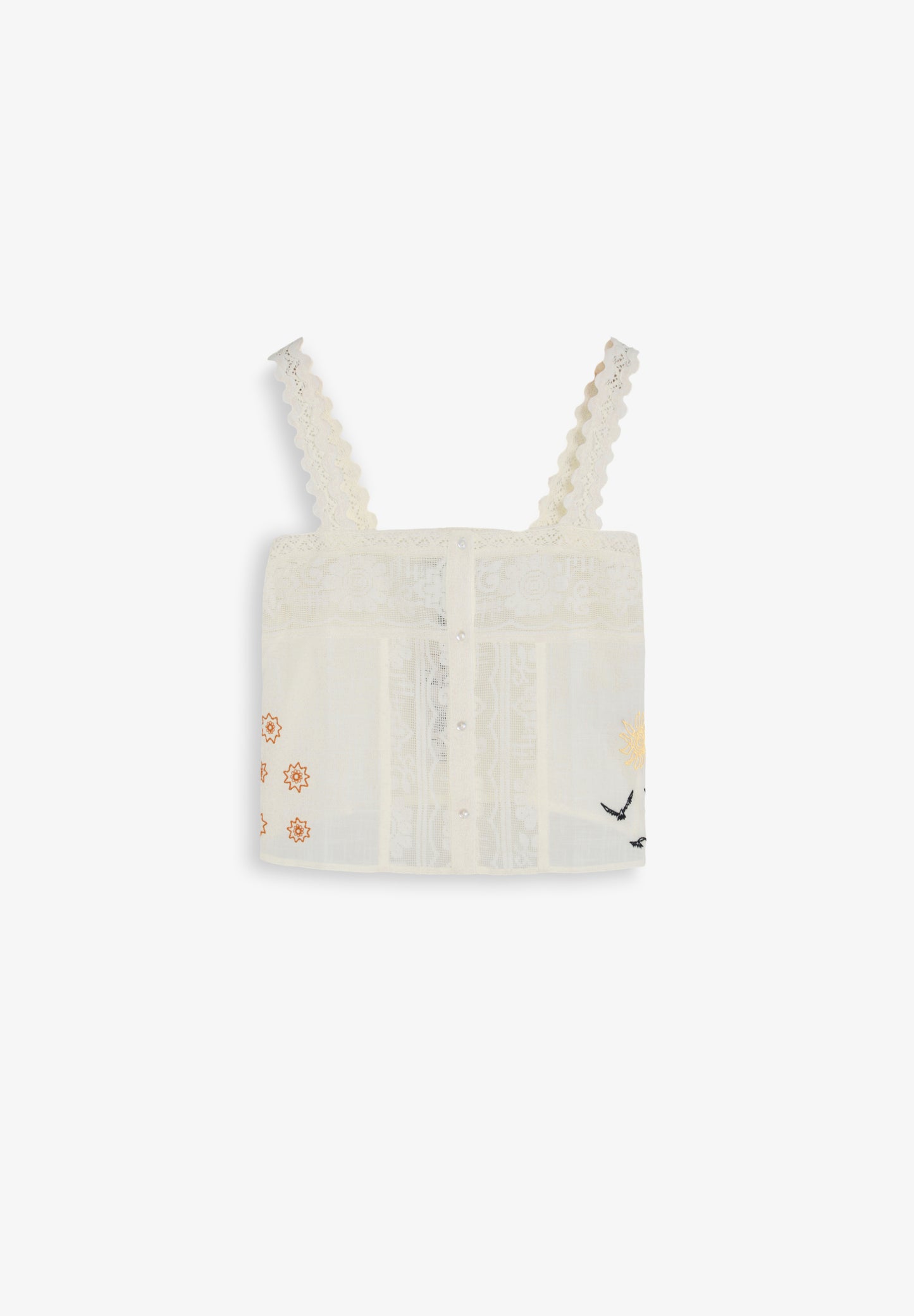 TOP BORDADOS CON ENCAJE