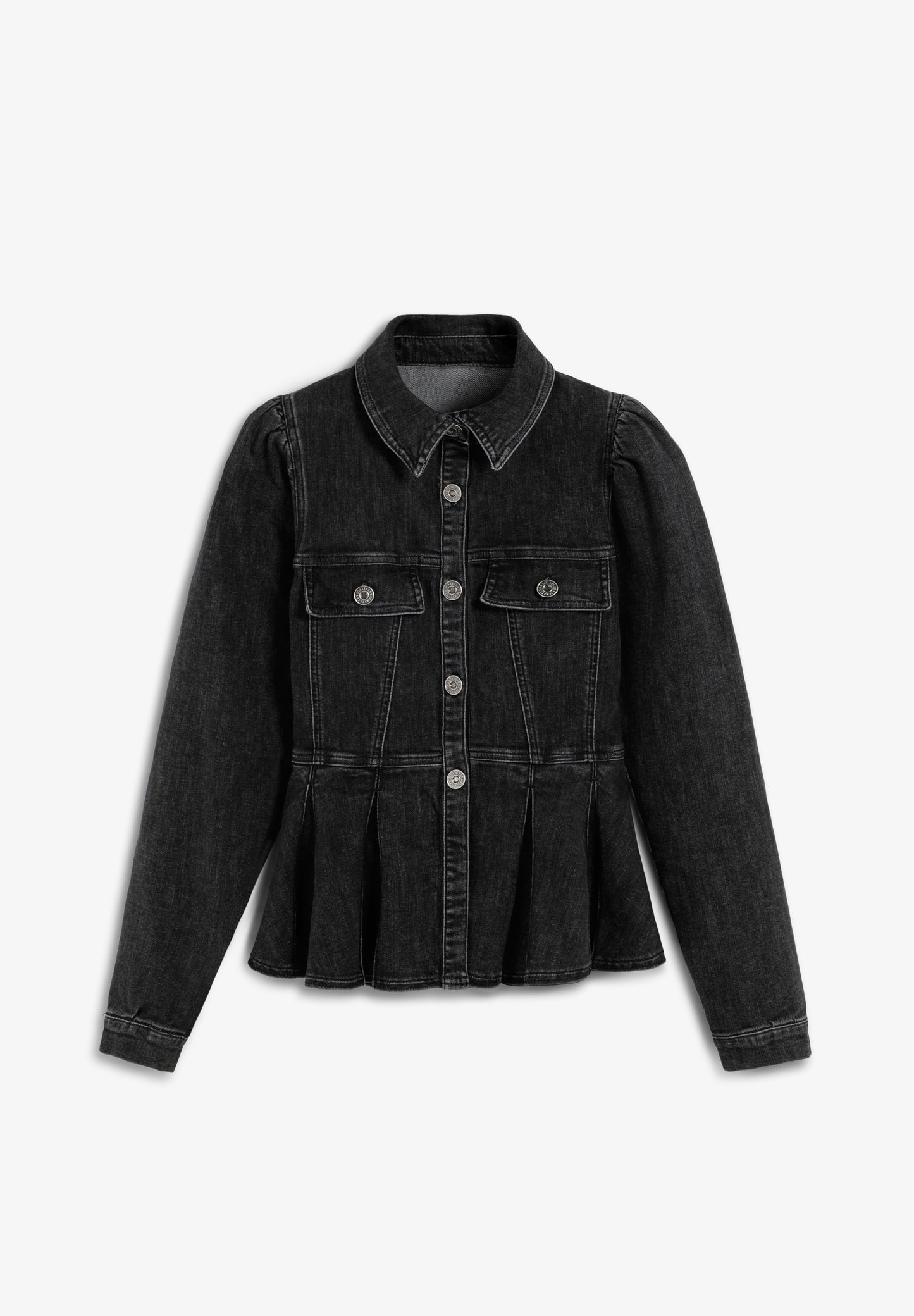 CAMISA DENIM MANGA ABULLONADA