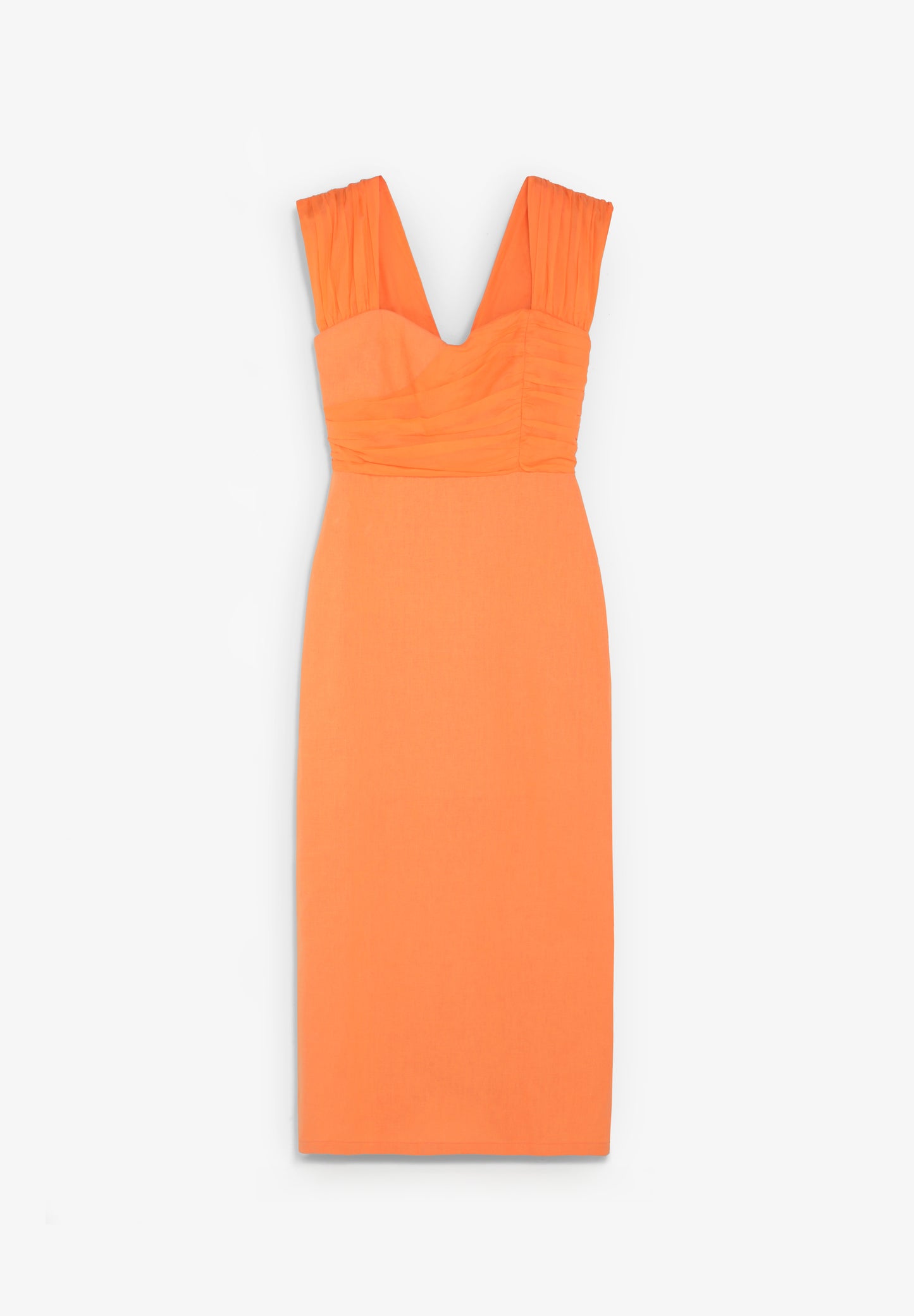 VESTIDO LINO DRAPEADO