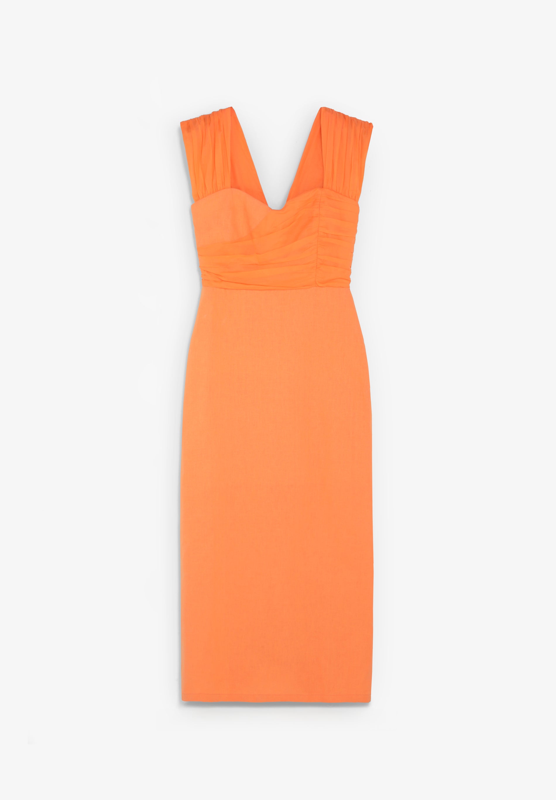 VESTIDO LINO DRAPEADO