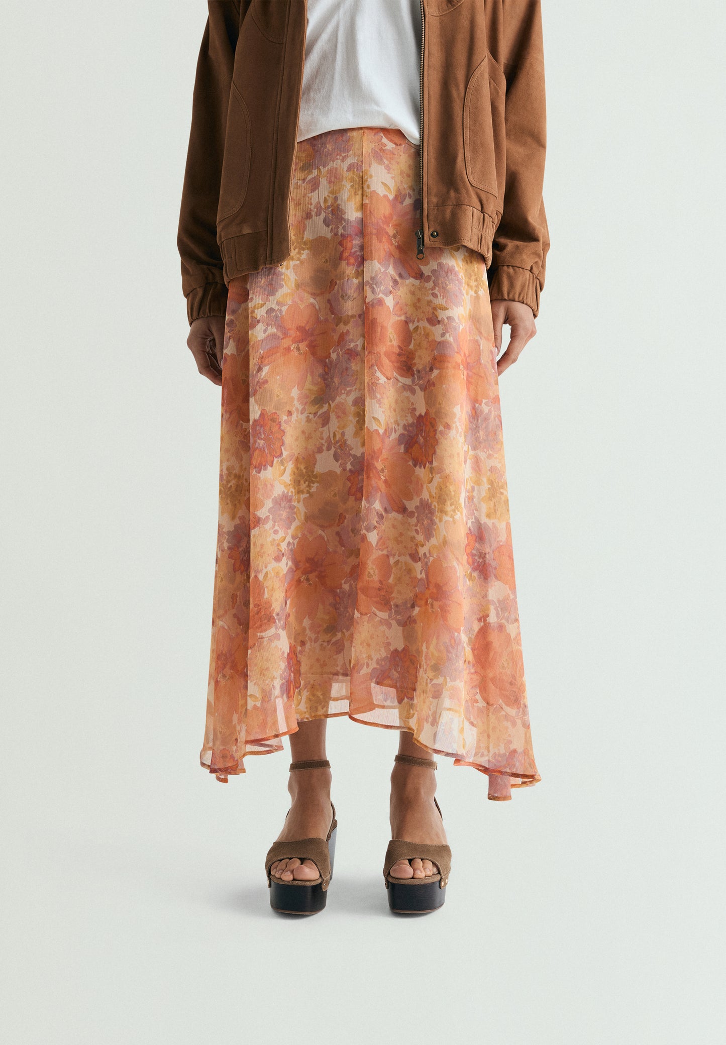 FALDA MIDI FLORAL