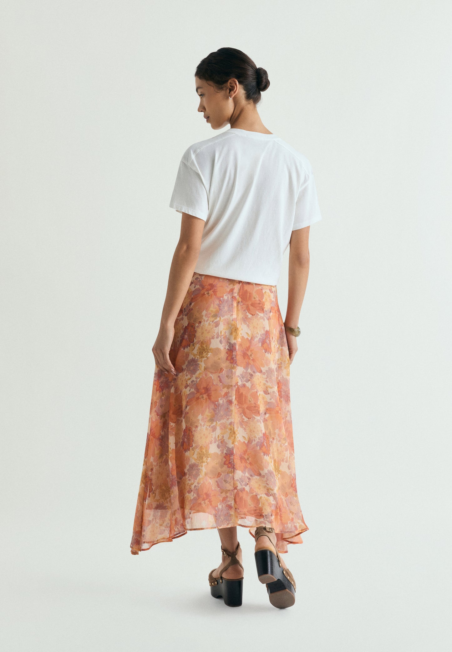 FALDA MIDI FLORAL